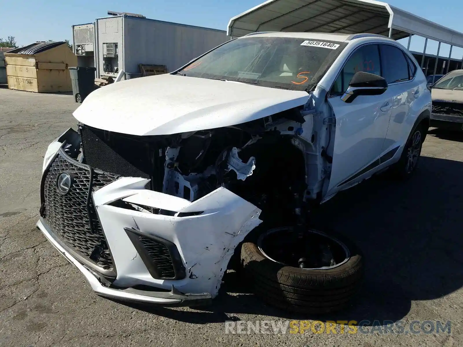 2 Фотография поврежденного автомобиля JTJYARBZ5K2148035 LEXUS NX 300 BAS 2019