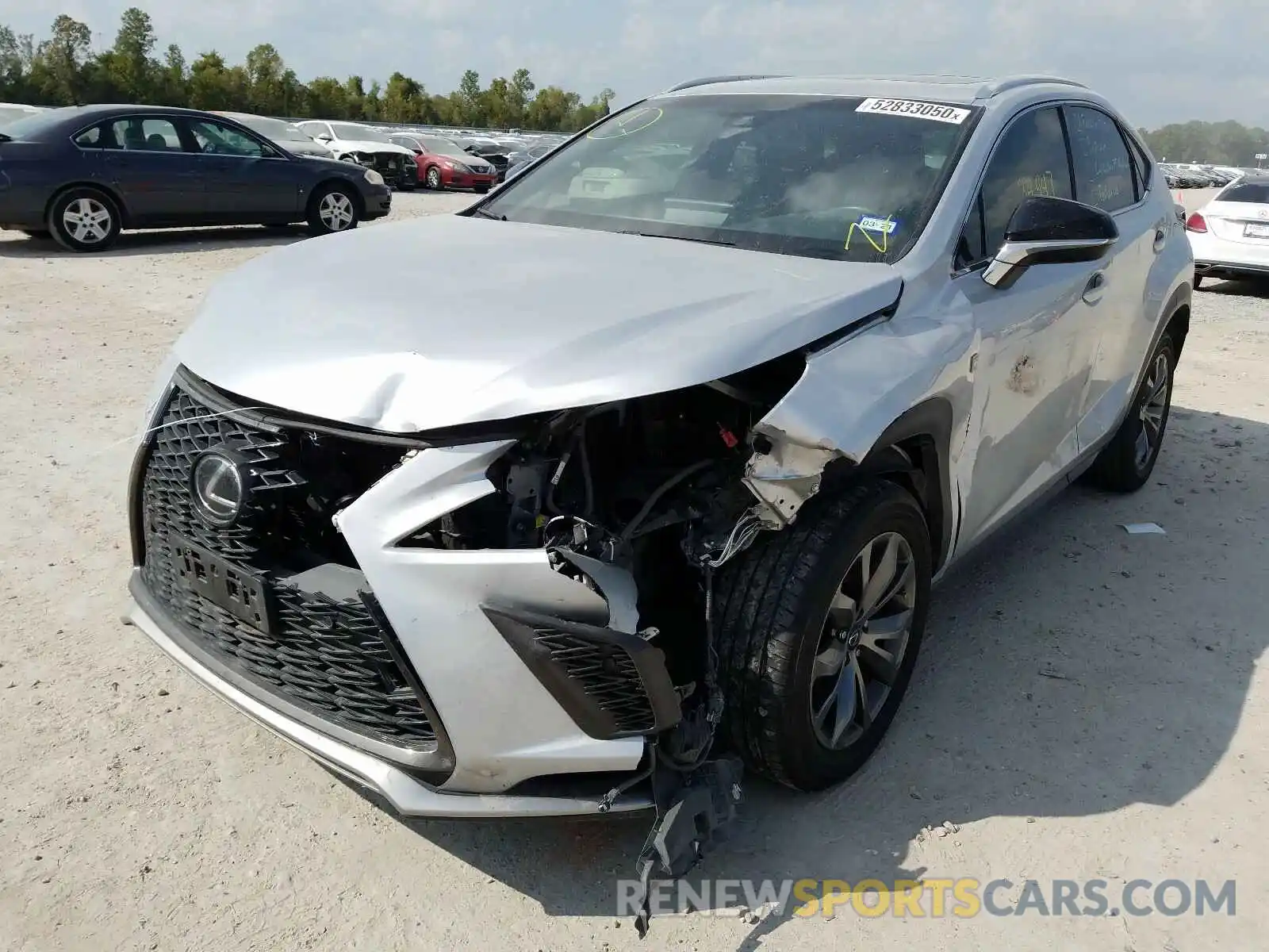 2 Фотография поврежденного автомобиля JTJYARBZ8K2125123 LEXUS NX 300 BAS 2019