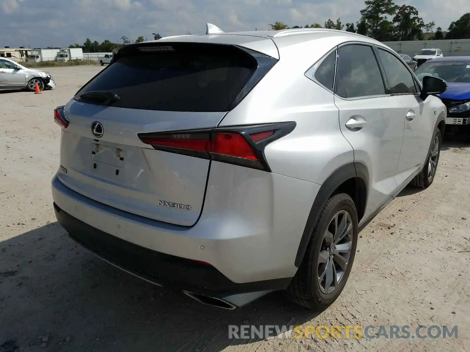 4 Фотография поврежденного автомобиля JTJYARBZ8K2125123 LEXUS NX 300 BAS 2019