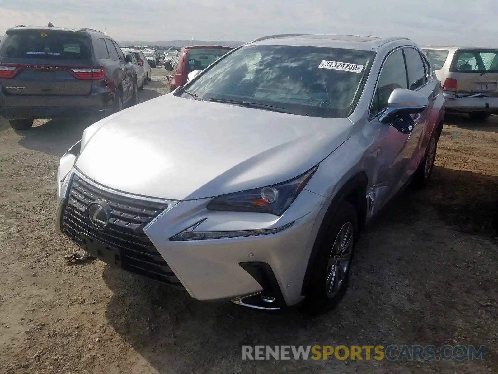 2 Фотография поврежденного автомобиля JTJYARBZ8K2131326 LEXUS NX 300 BAS 2019