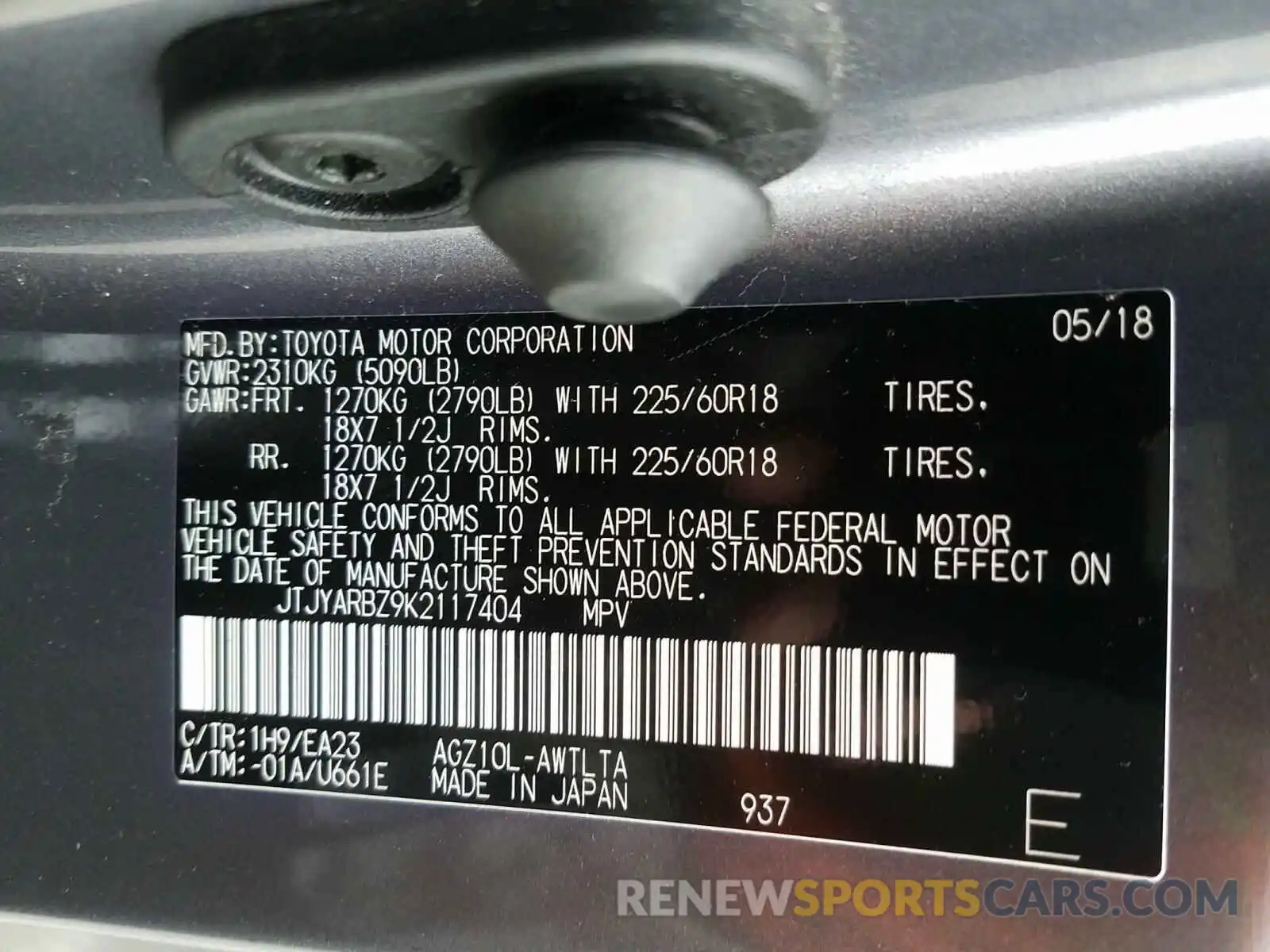 10 Photograph of a damaged car JTJYARBZ9K2117404 LEXUS NX 300 BAS 2019