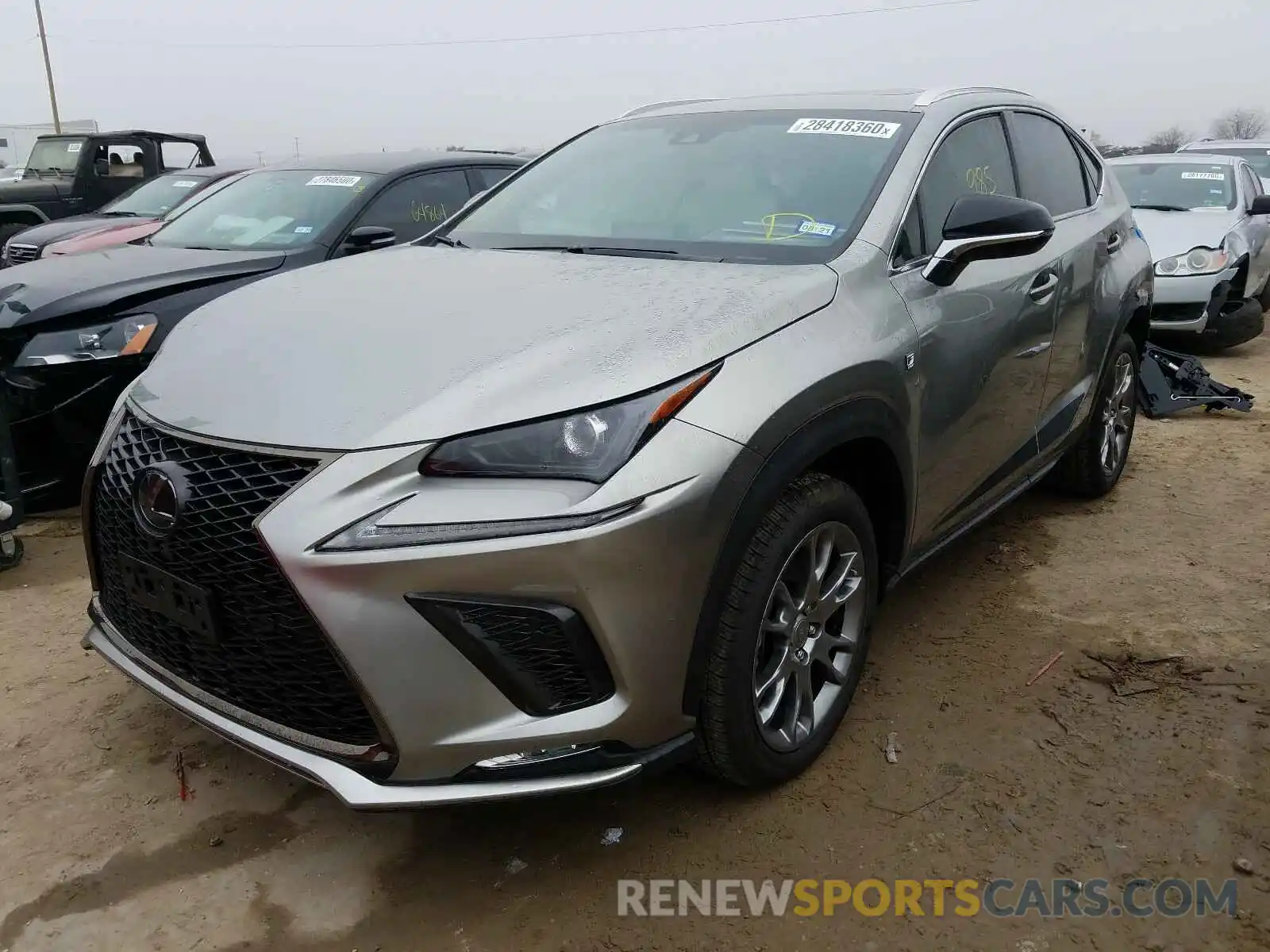 2 Фотография поврежденного автомобиля JTJYARBZ9K2150158 LEXUS NX 300 BAS 2019