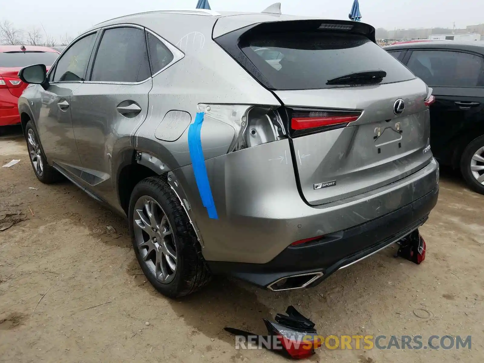 3 Фотография поврежденного автомобиля JTJYARBZ9K2150158 LEXUS NX 300 BAS 2019