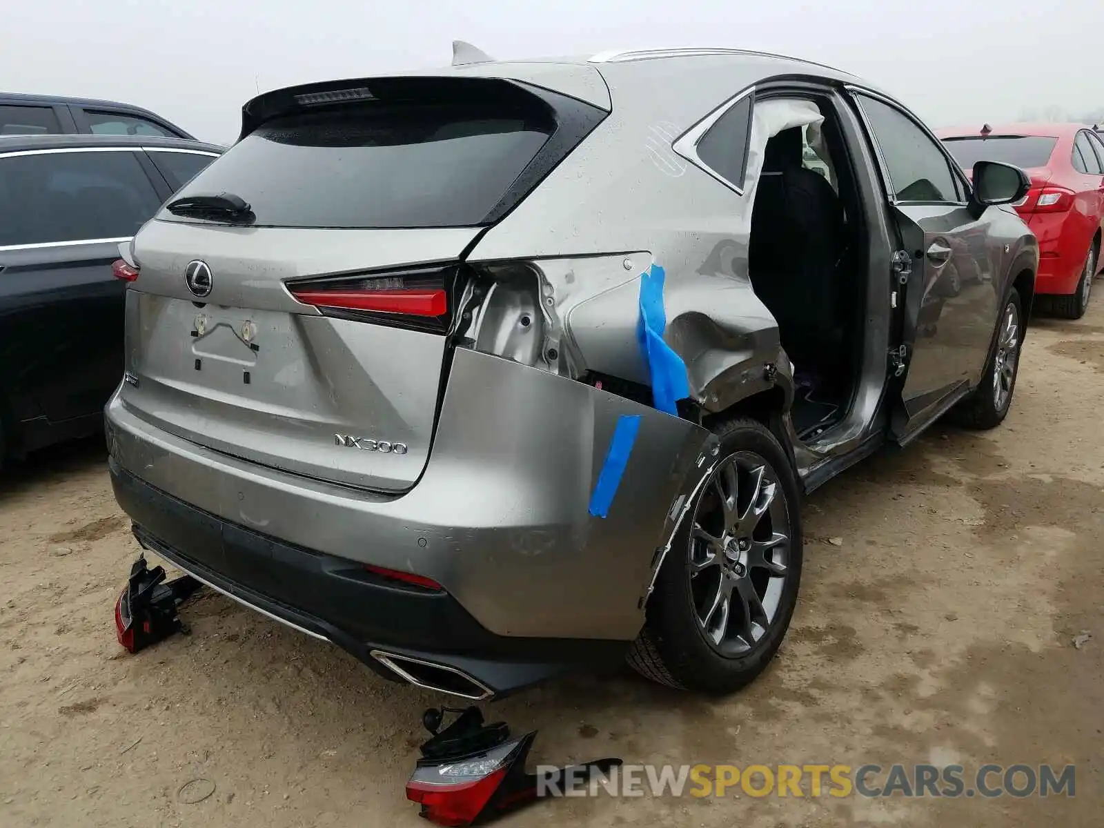 4 Фотография поврежденного автомобиля JTJYARBZ9K2150158 LEXUS NX 300 BAS 2019