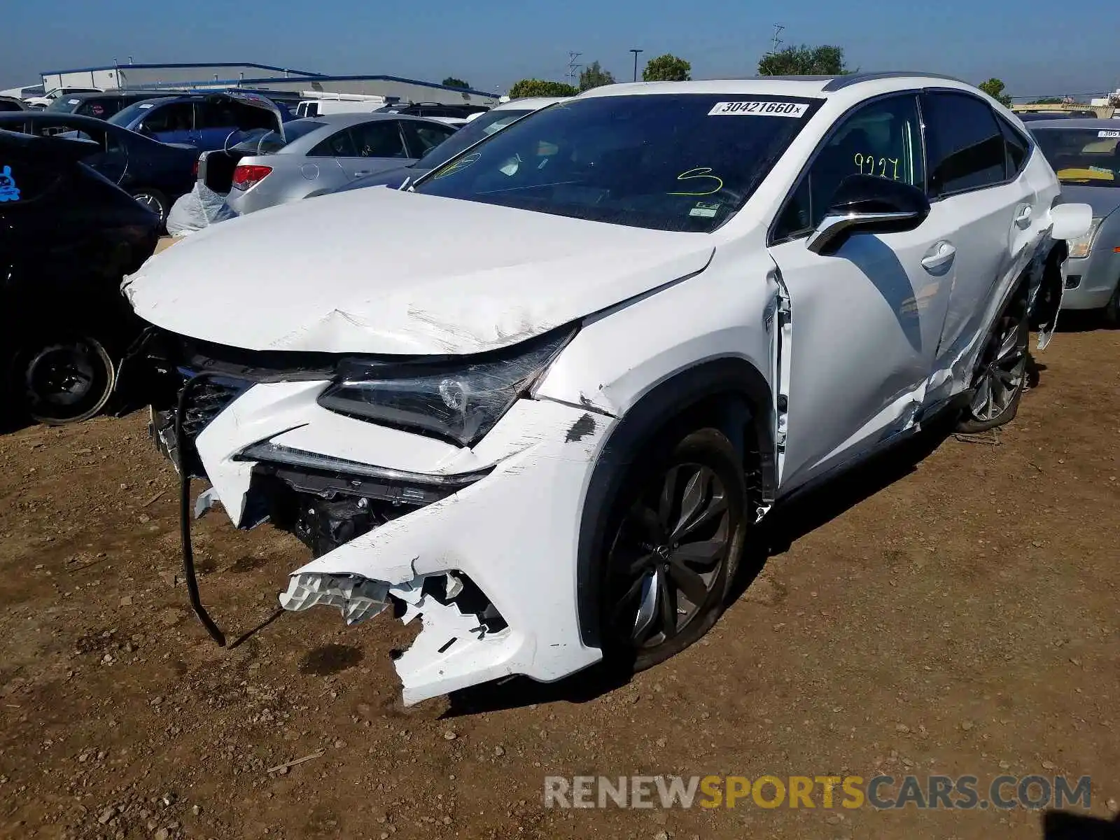 2 Фотография поврежденного автомобиля JTJYARBZXK2138777 LEXUS NX 300 BAS 2019