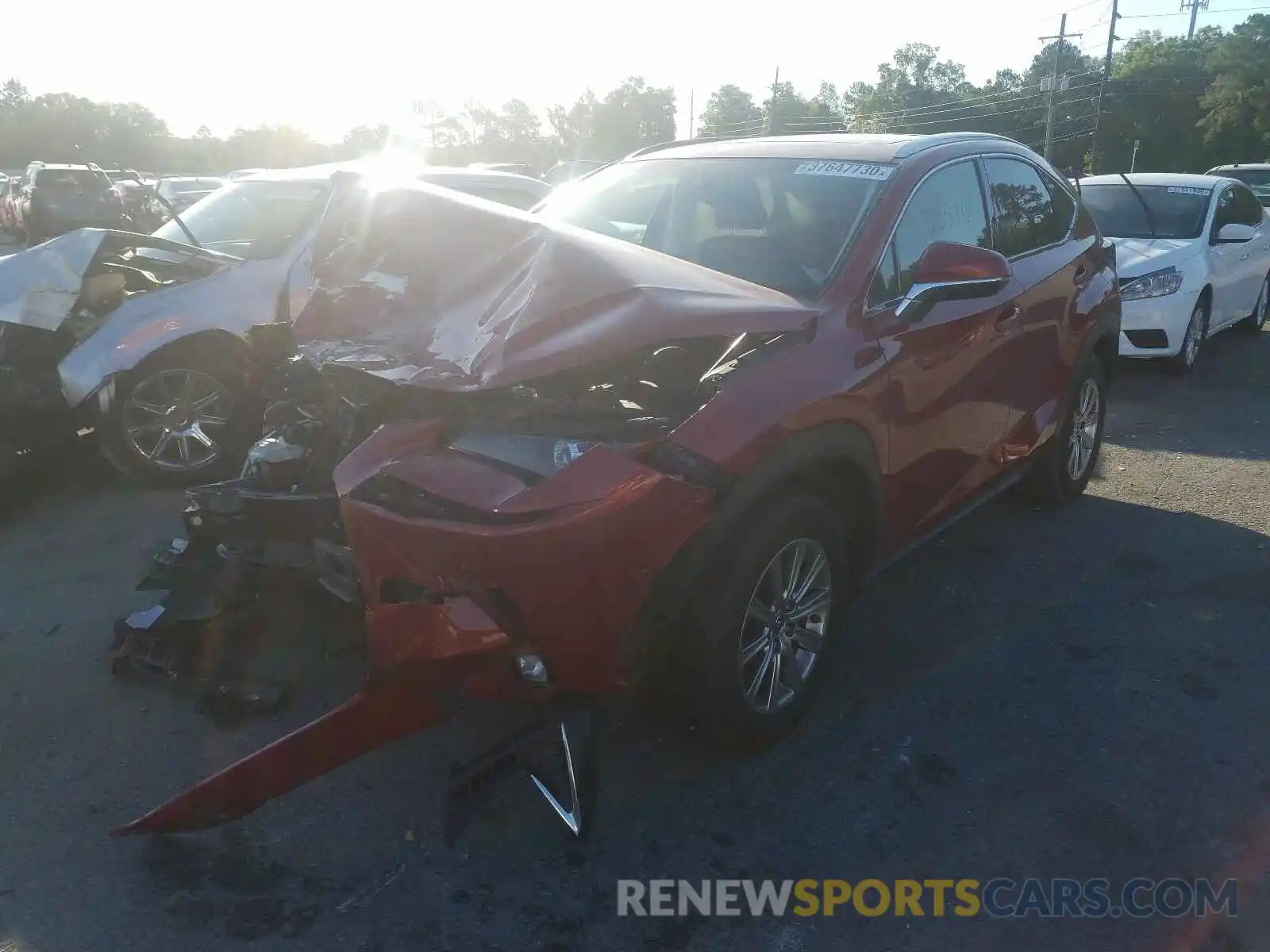 2 Фотография поврежденного автомобиля JTJYARBZXK2154414 LEXUS NX 300 BAS 2019