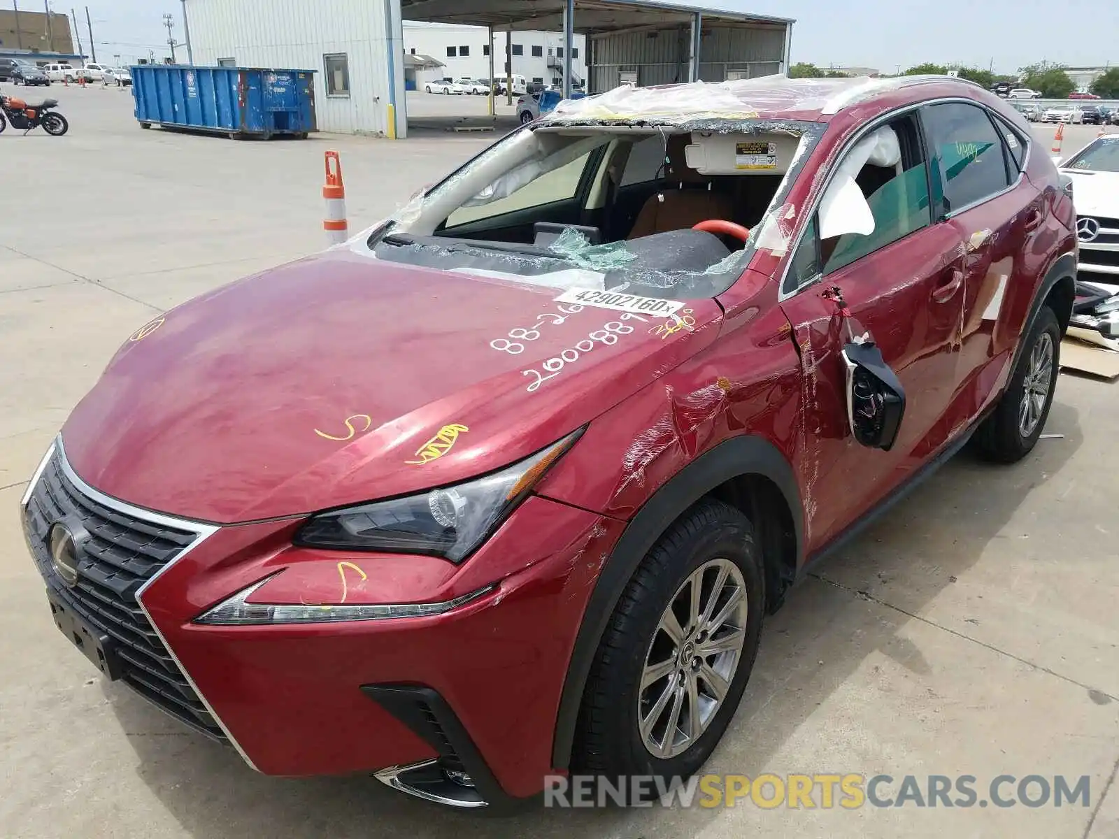 9 Фотография поврежденного автомобиля JTJYARBZXK2156843 LEXUS NX 300 BAS 2019