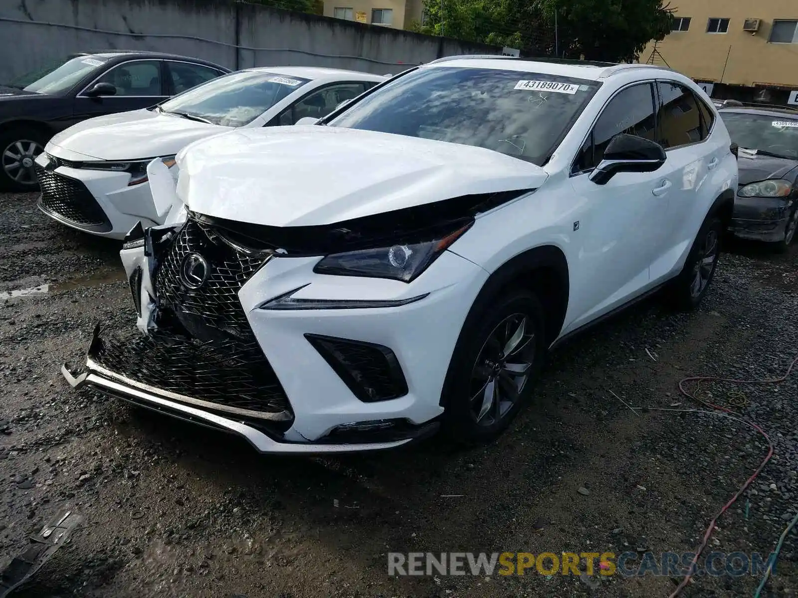 2 Фотография поврежденного автомобиля JTJSARBZ4L5003221 LEXUS NX 300 F-S 2020