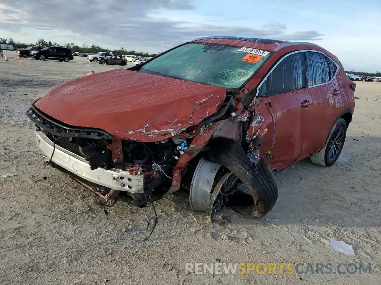 1 Photograph of a damaged car 2T2GGCEZ6NC009586 LEXUS NX 350 2022