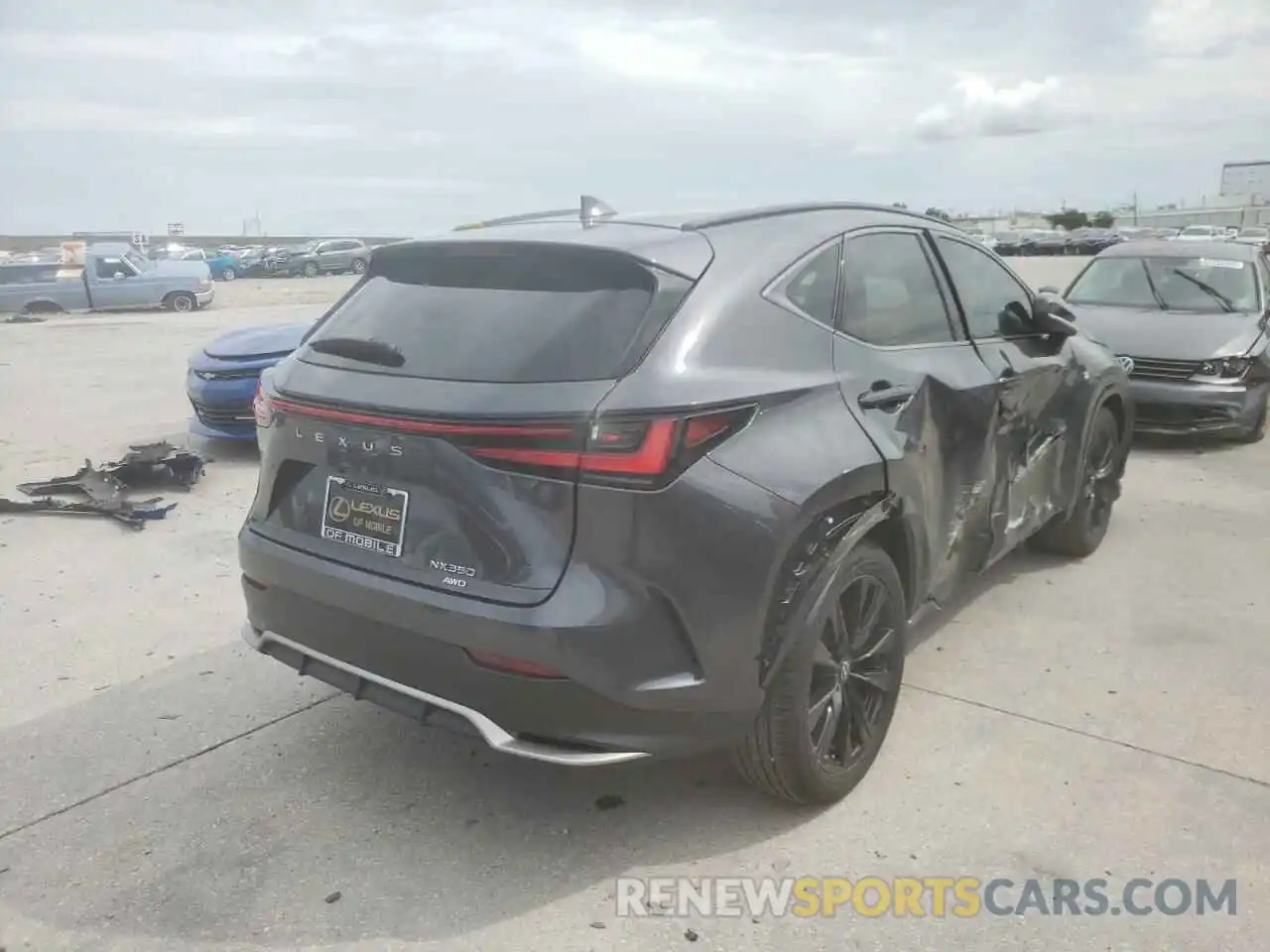 4 Photograph of a damaged car 2T2KGCEZXNC004627 LEXUS NX 350 2022