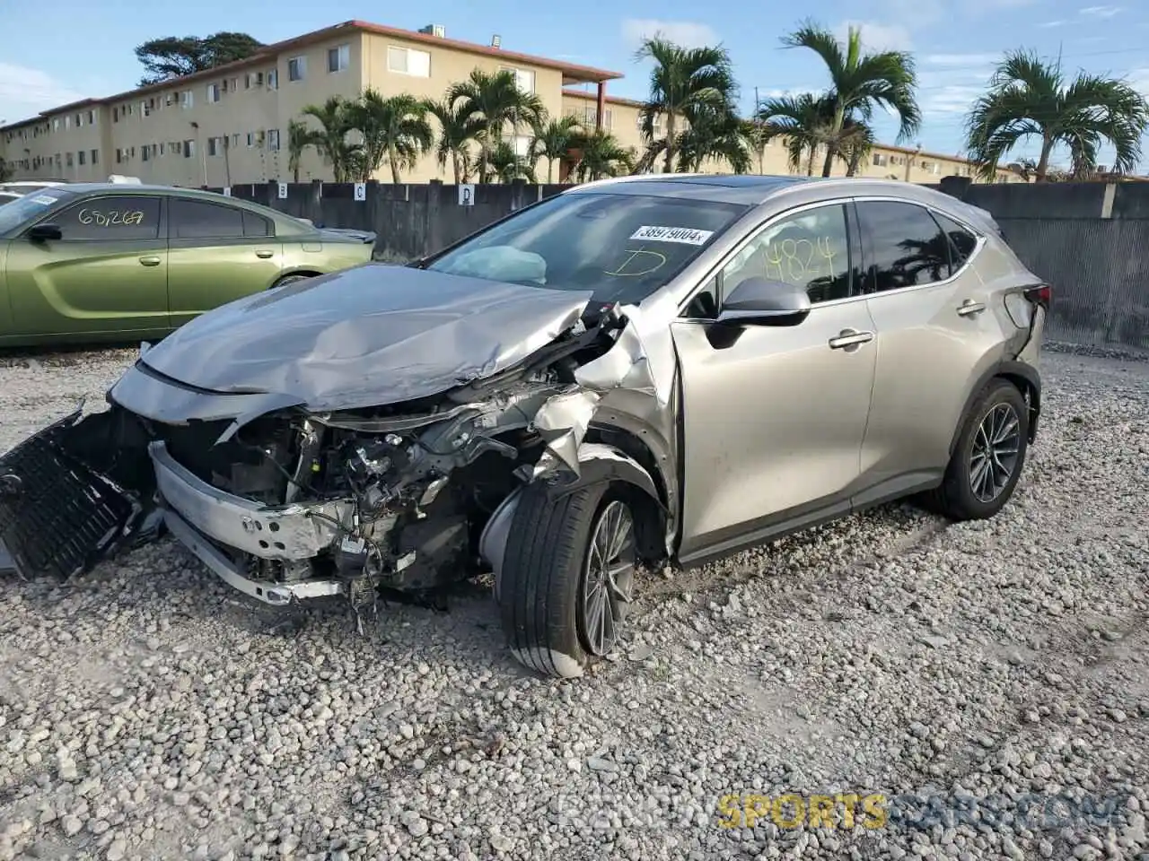 1 Photograph of a damaged car 2T2GGCEZ8PC025114 LEXUS NX 350 2023