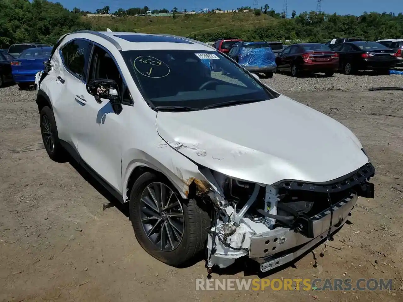 1 Photograph of a damaged car 2T2AKCEZ2NC001389 LEXUS NX 350H 2022