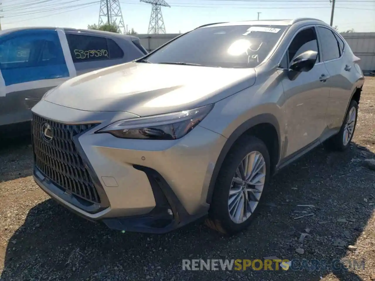 2 Фотография поврежденного автомобиля JTJGKCEZ3N2000178 LEXUS NX 350H 2022