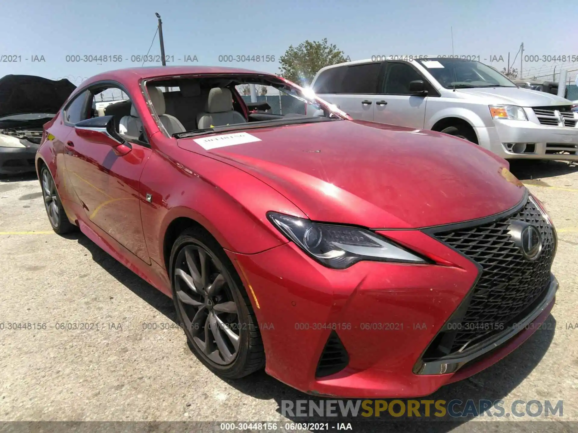 1 Photograph of a damaged car JTHHA5BC0K5009239 LEXUS RC 2019