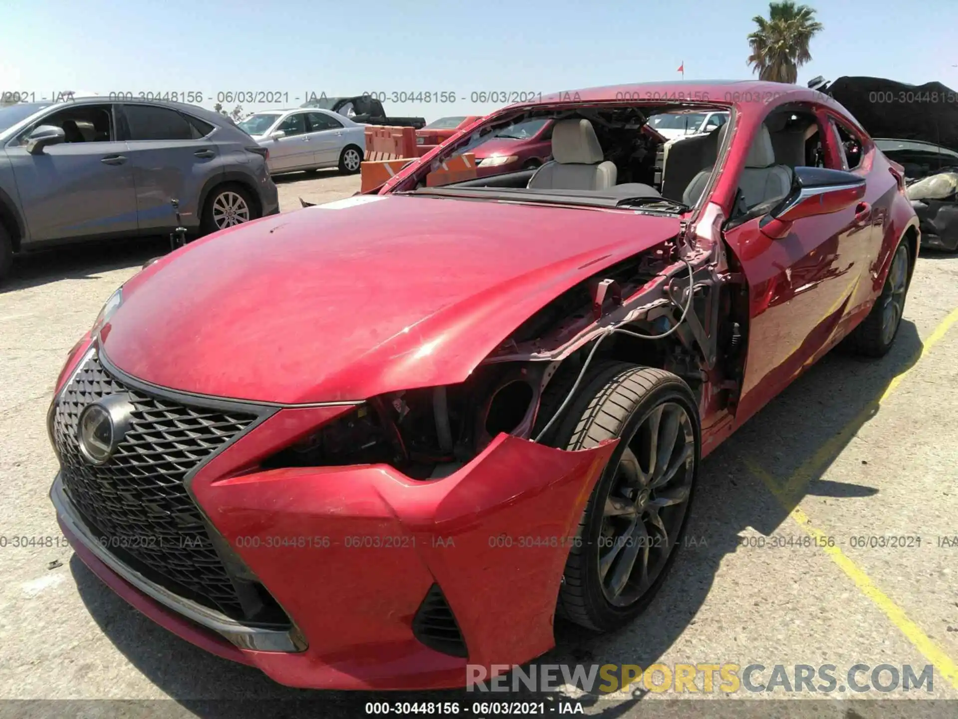 2 Photograph of a damaged car JTHHA5BC0K5009239 LEXUS RC 2019