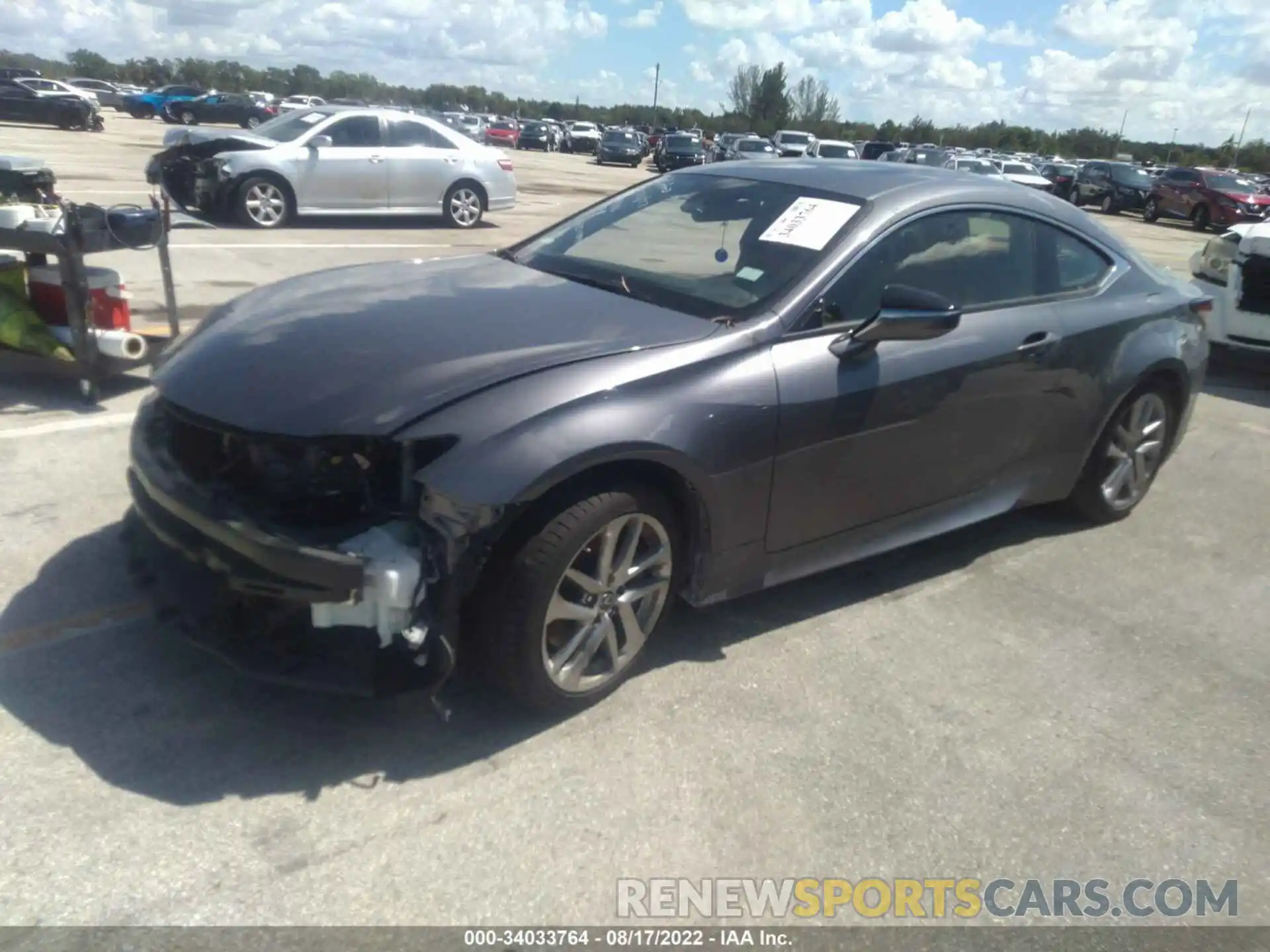 2 Photograph of a damaged car JTHHA5BC2K5009906 LEXUS RC 2019