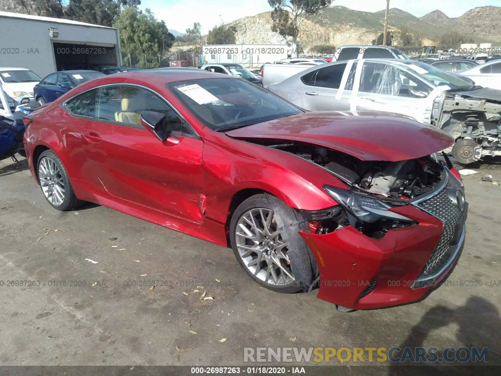 1 Photograph of a damaged car JTHHA5BC2K5010215 LEXUS RC 2019