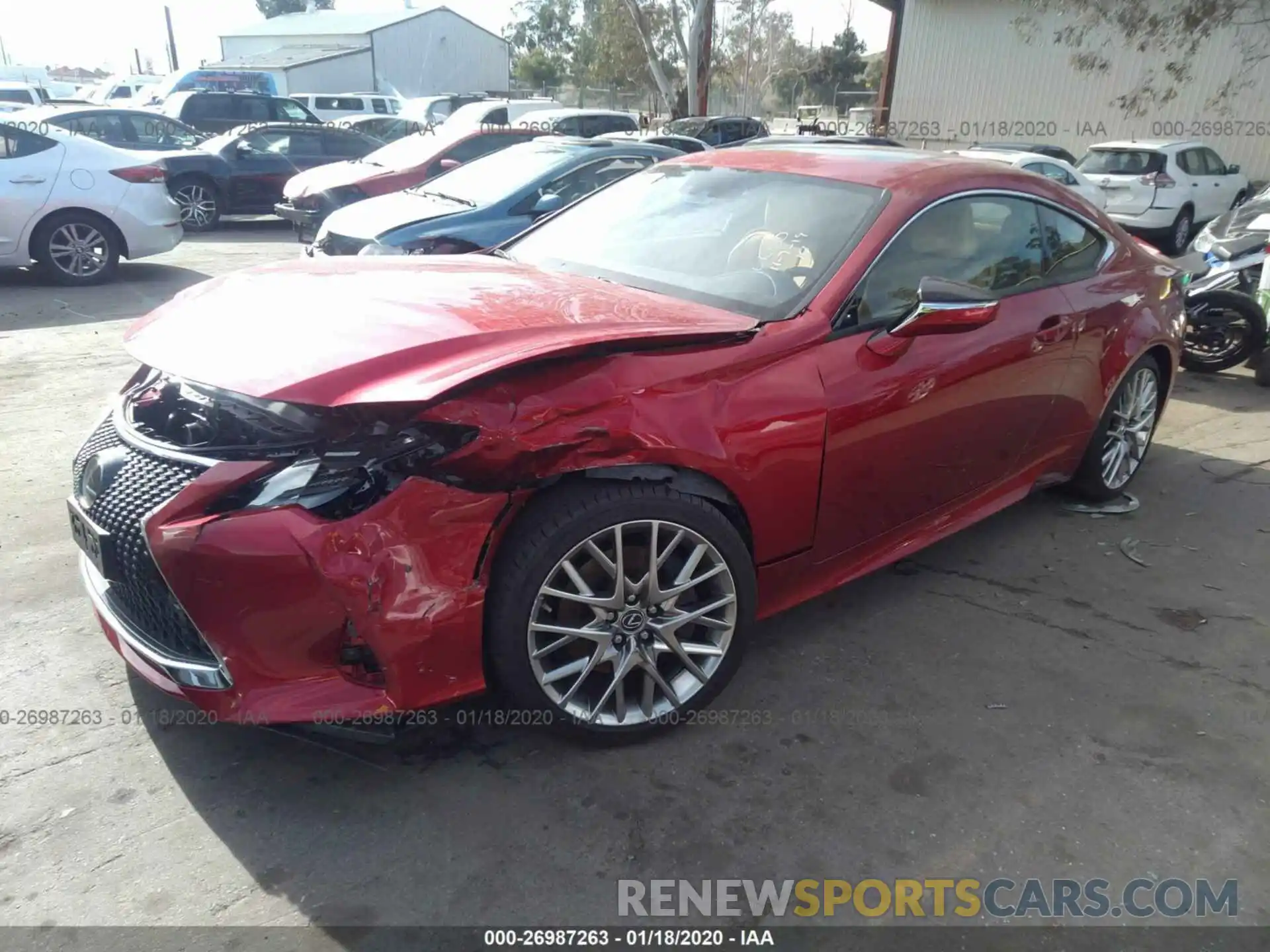 2 Photograph of a damaged car JTHHA5BC2K5010215 LEXUS RC 2019