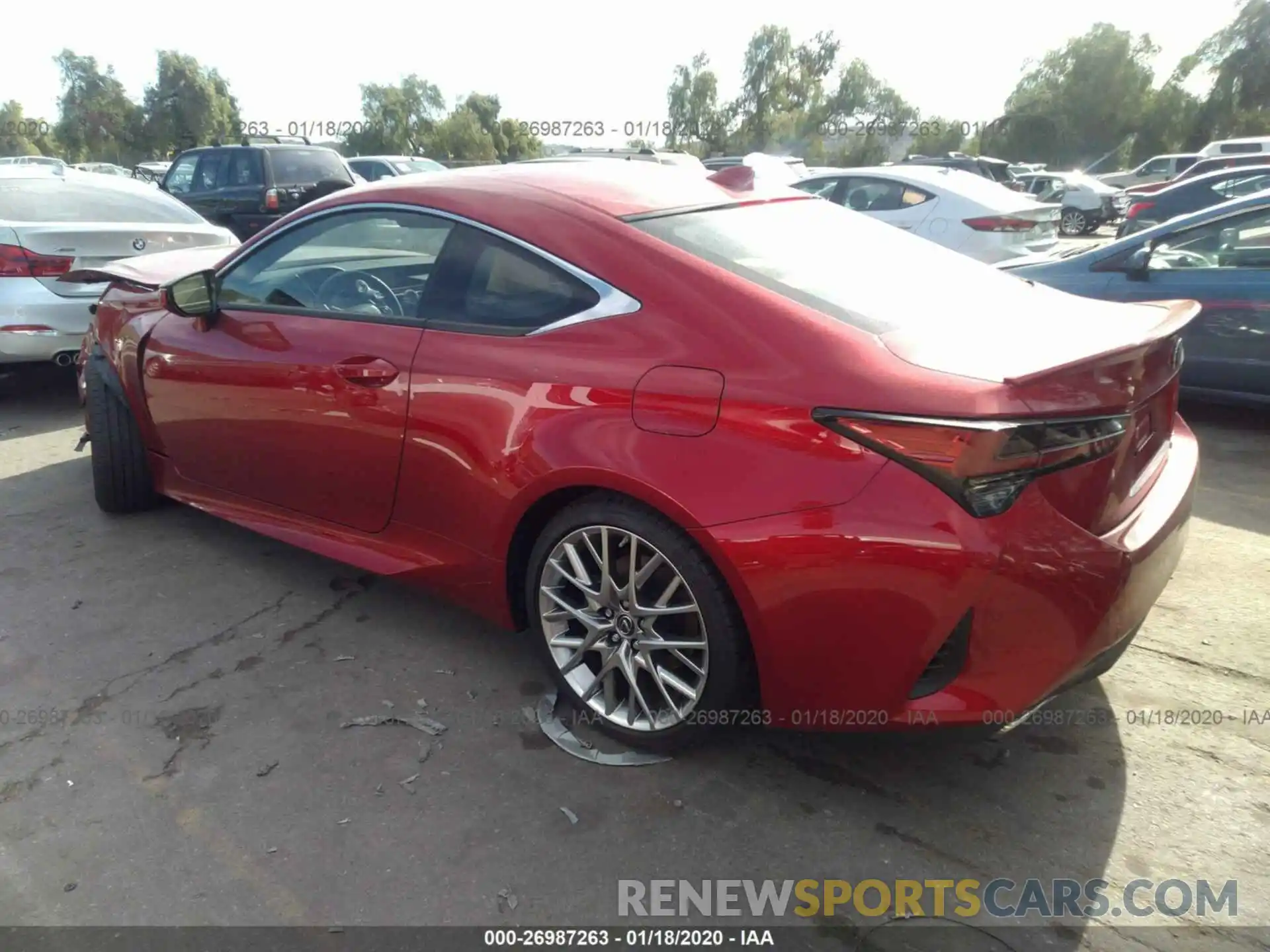 3 Photograph of a damaged car JTHHA5BC2K5010215 LEXUS RC 2019