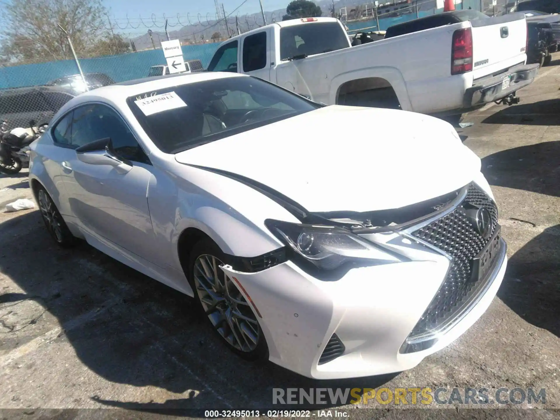 1 Photograph of a damaged car JTHHA5BC2K5010392 LEXUS RC 2019