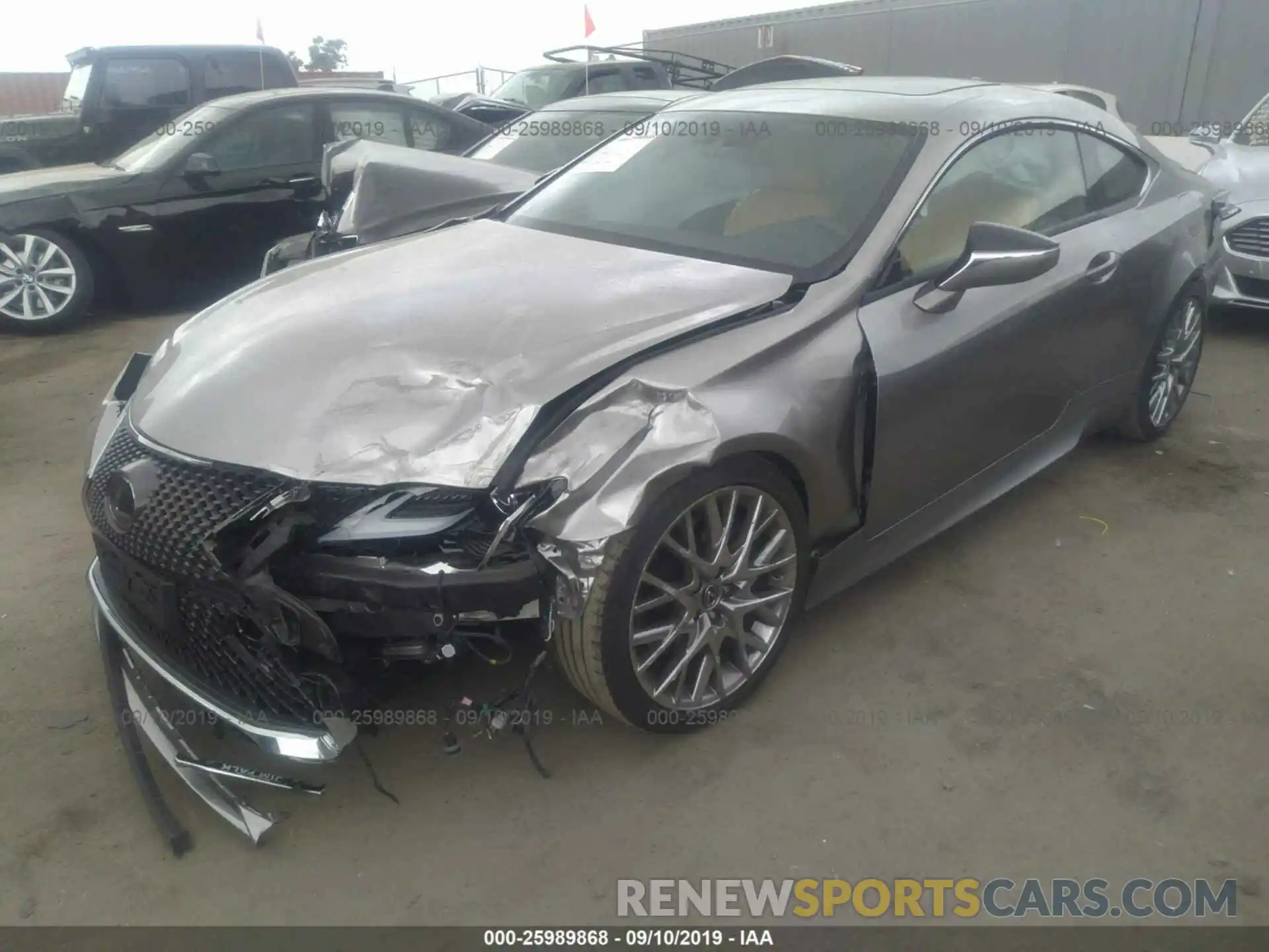 2 Photograph of a damaged car JTHHA5BC5K5008930 LEXUS RC 2019