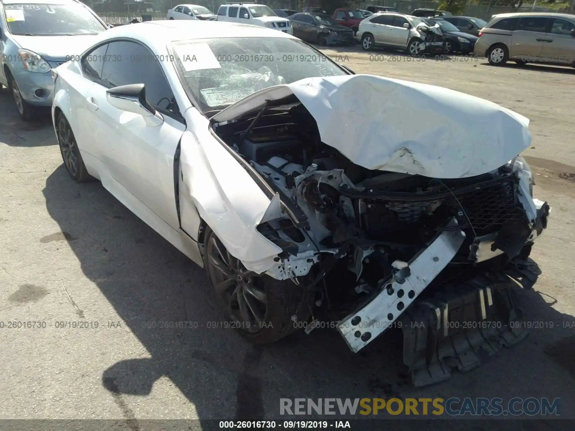 1 Photograph of a damaged car JTHHZ5BC1K5019934 LEXUS RC 2019