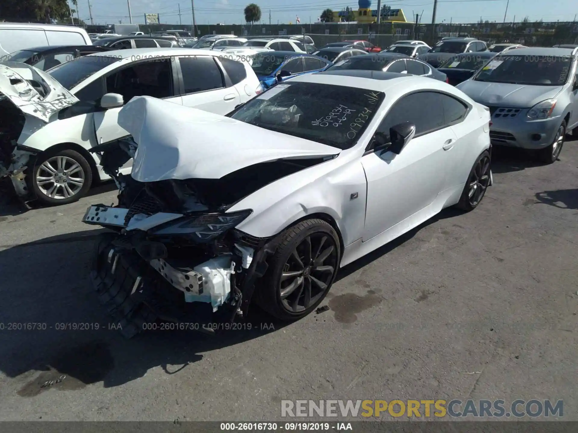 2 Photograph of a damaged car JTHHZ5BC1K5019934 LEXUS RC 2019