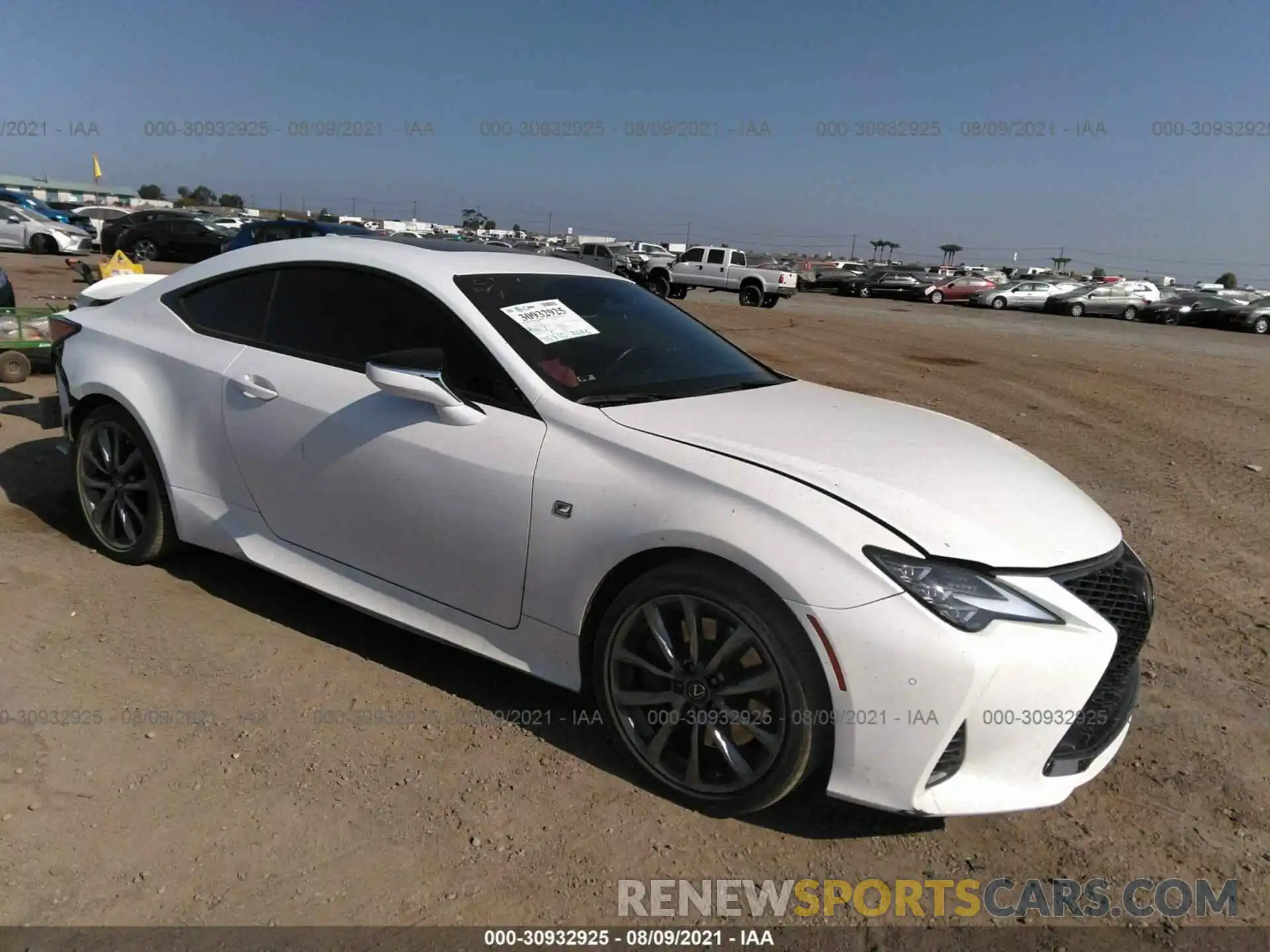 1 Photograph of a damaged car JTHHZ5BC1K5020338 LEXUS RC 2019