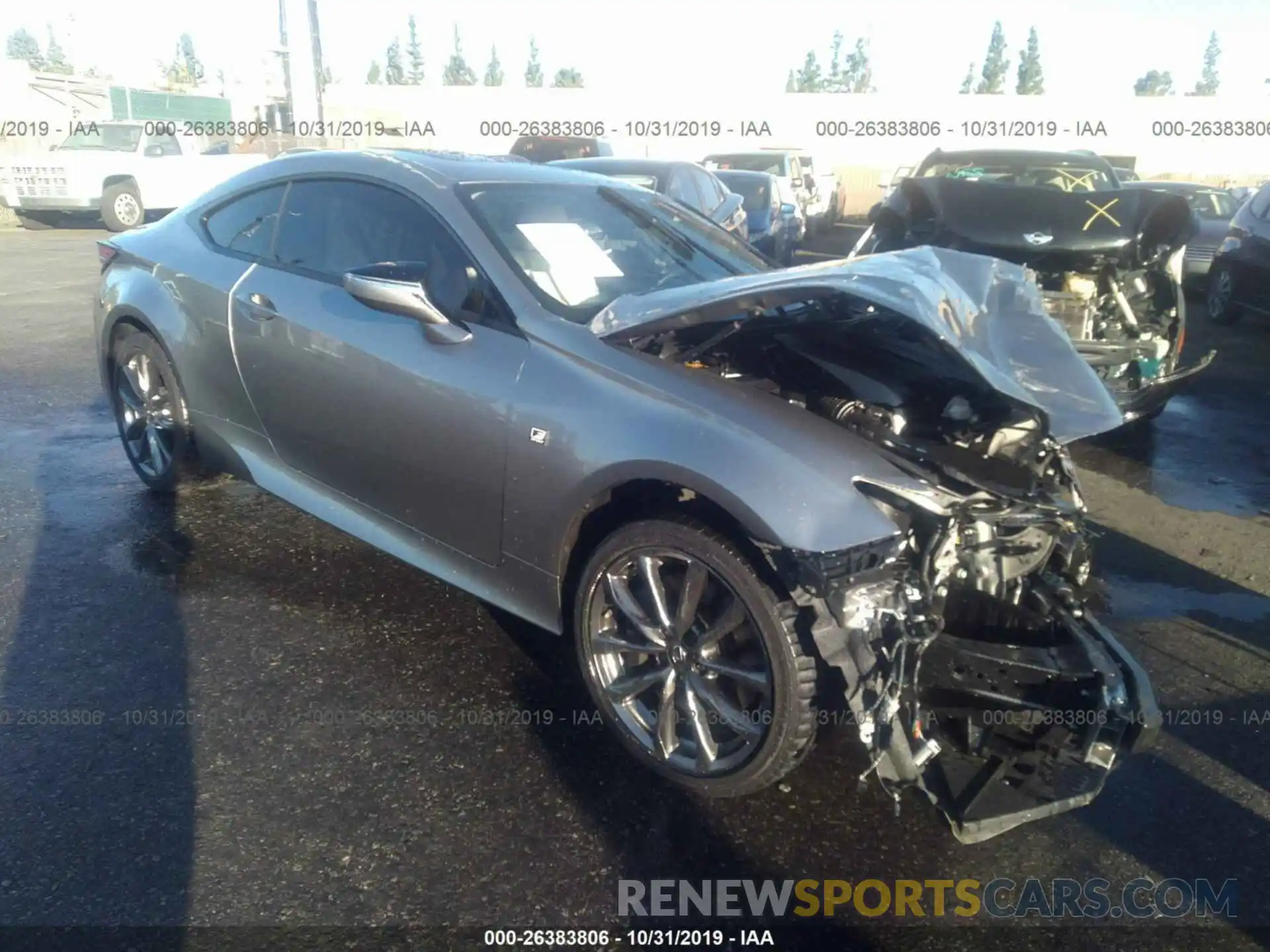 1 Photograph of a damaged car JTHHZ5BC2K5019814 LEXUS RC 2019