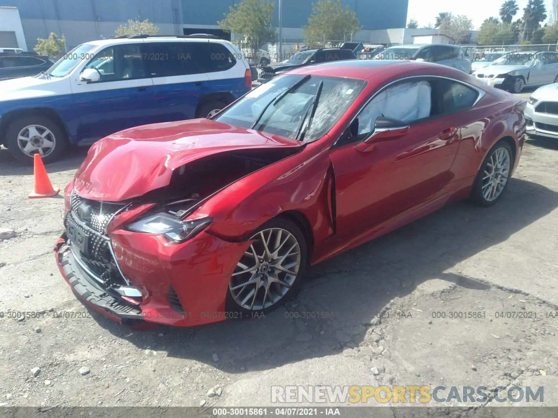 2 Photograph of a damaged car JTHHZ5BC4K5021385 LEXUS RC 2019