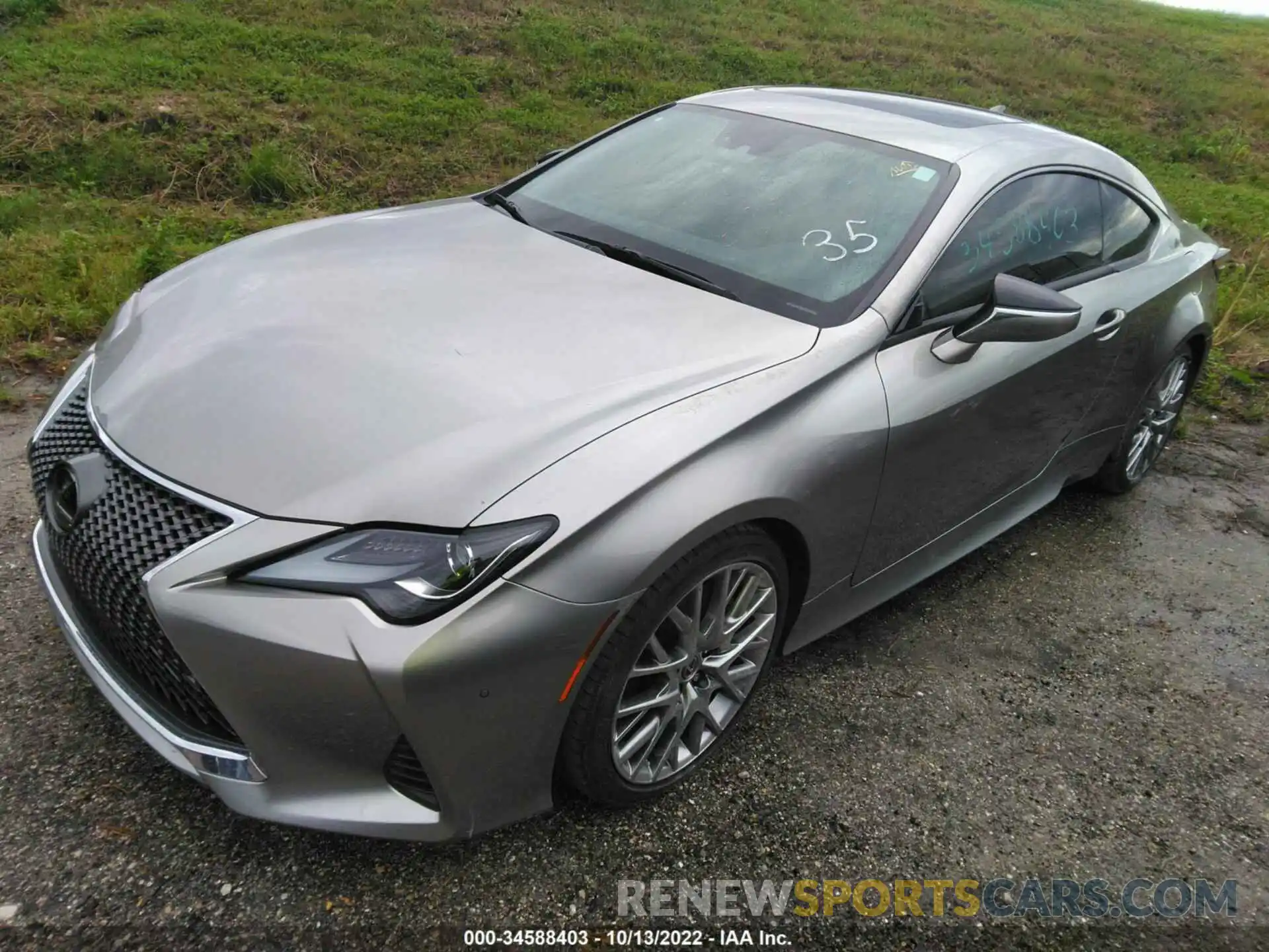 2 Photograph of a damaged car JTHHZ5BC6K5019394 LEXUS RC 2019