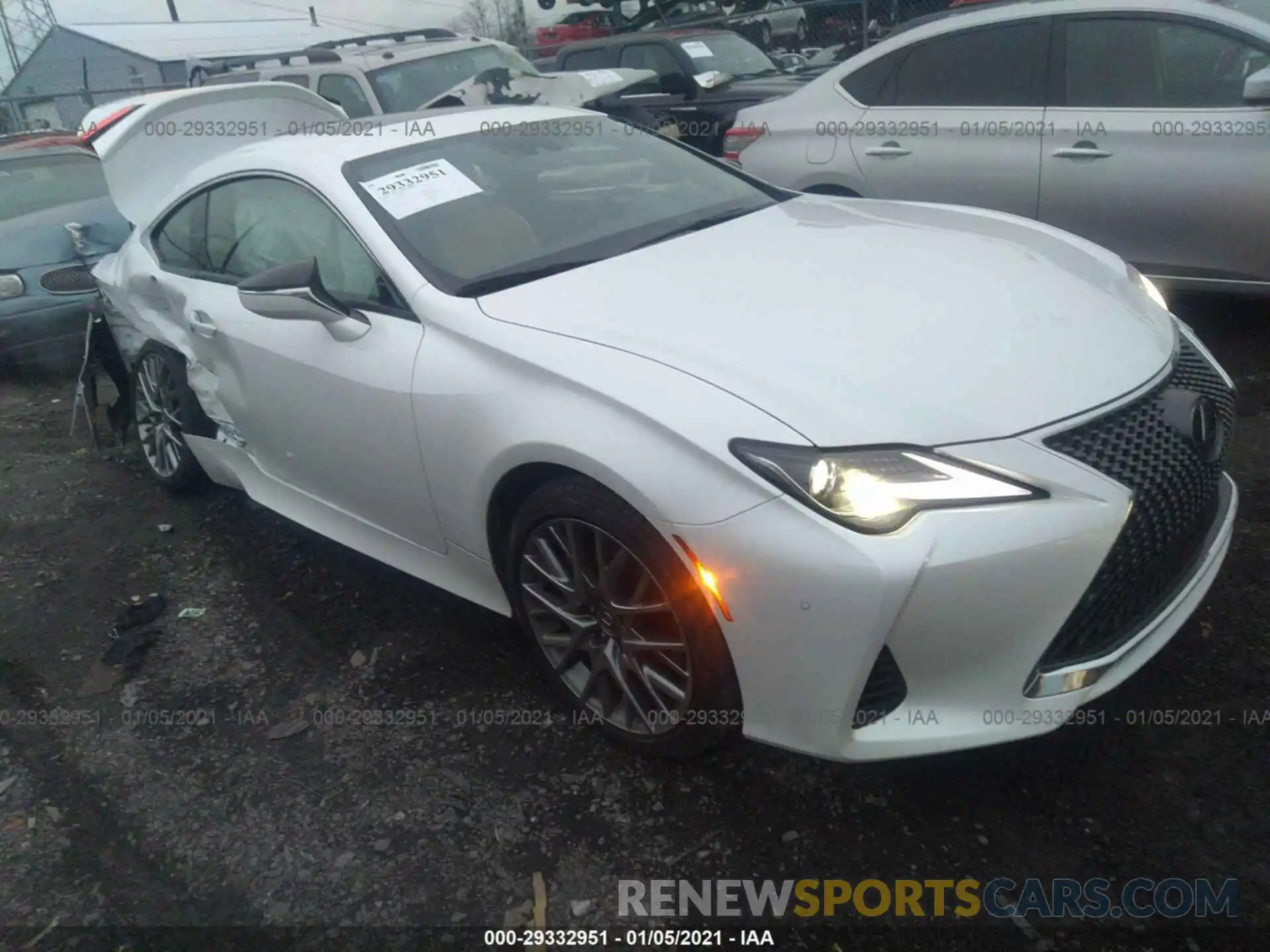 1 Photograph of a damaged car JTHS85BC1K5005010 LEXUS RC 2019