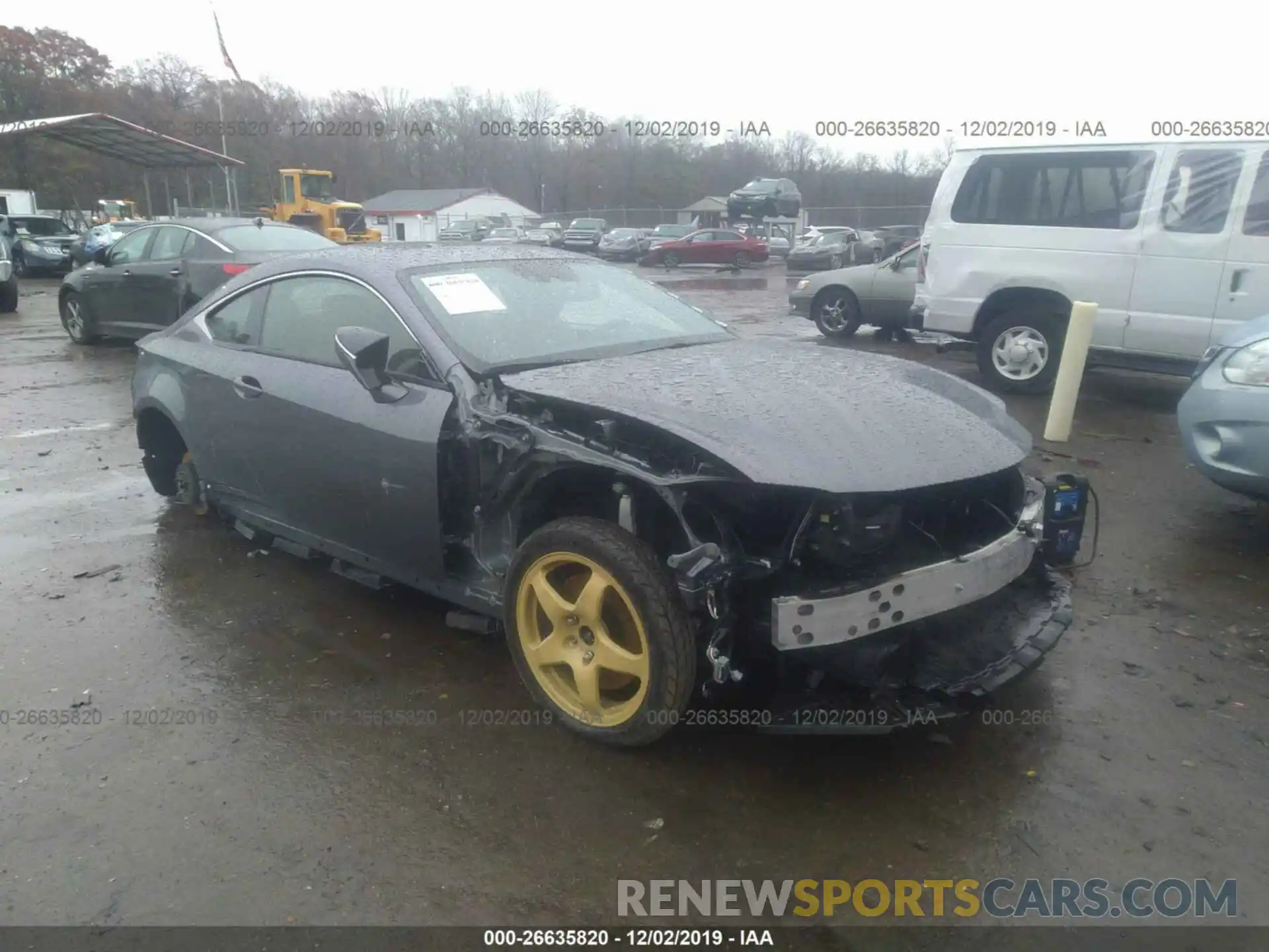 1 Photograph of a damaged car JTHS85BCXK5005085 LEXUS RC 2019