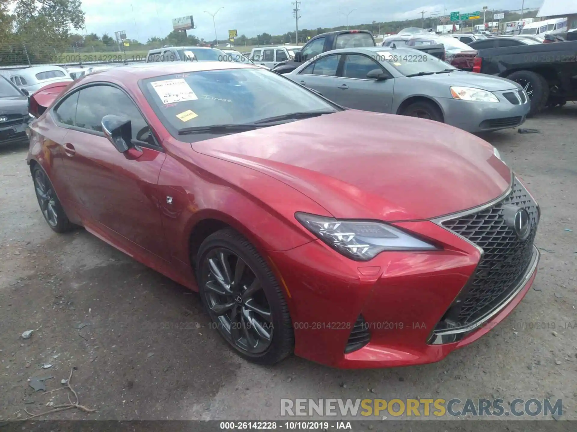 1 Photograph of a damaged car JTHSZ5BC4K5009307 LEXUS RC 2019