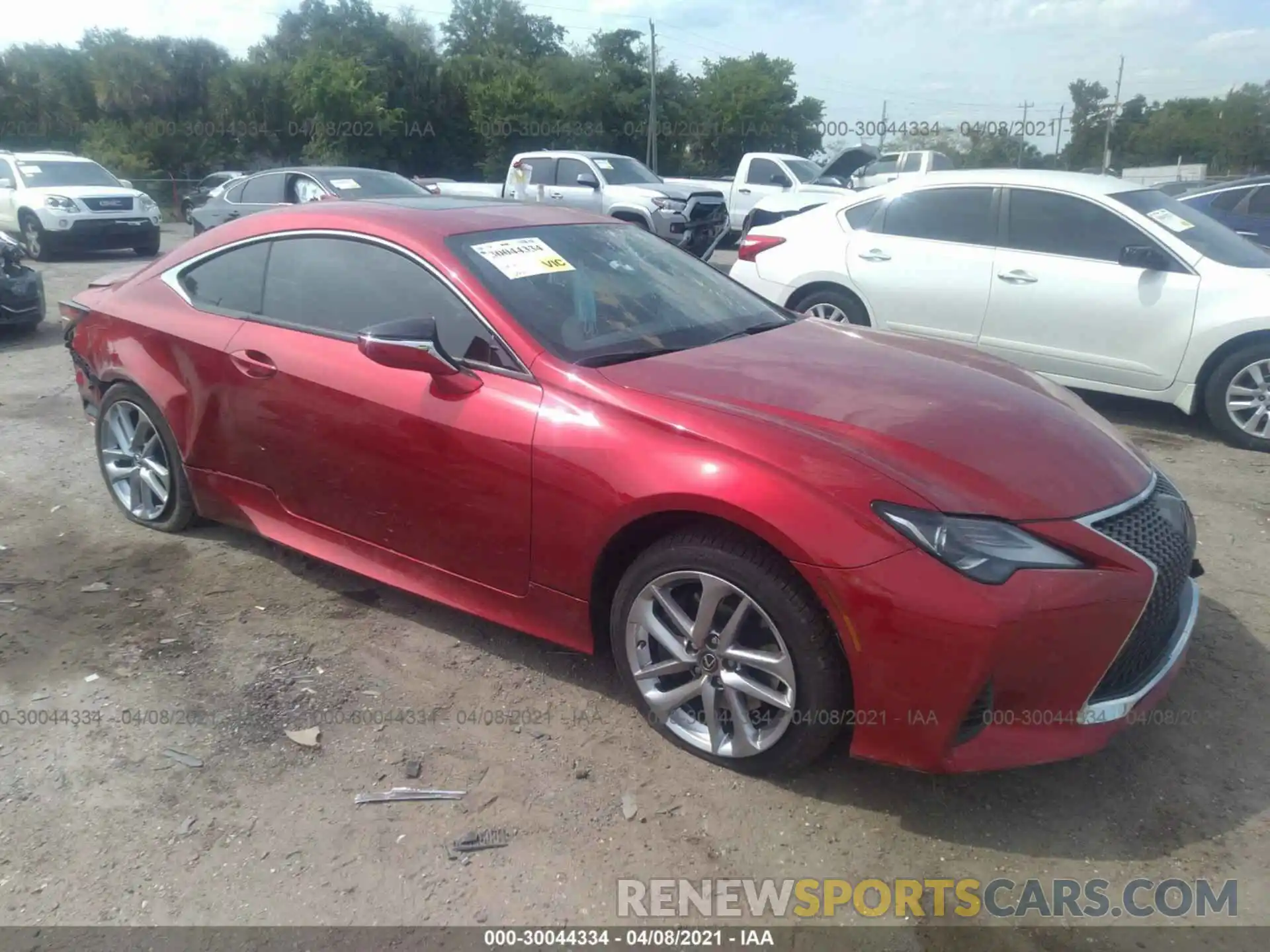 1 Photograph of a damaged car JTHAA5BC8L5010643 LEXUS RC 2020