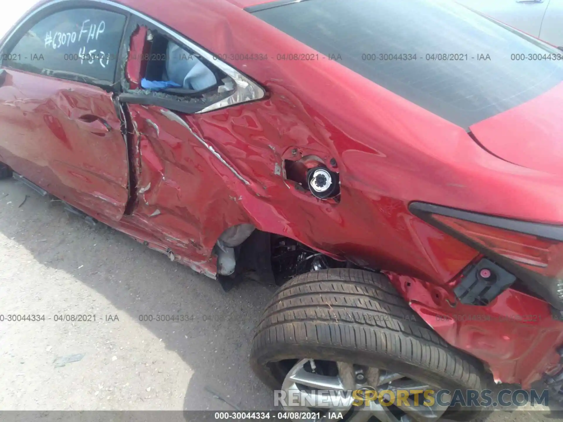 6 Photograph of a damaged car JTHAA5BC8L5010643 LEXUS RC 2020