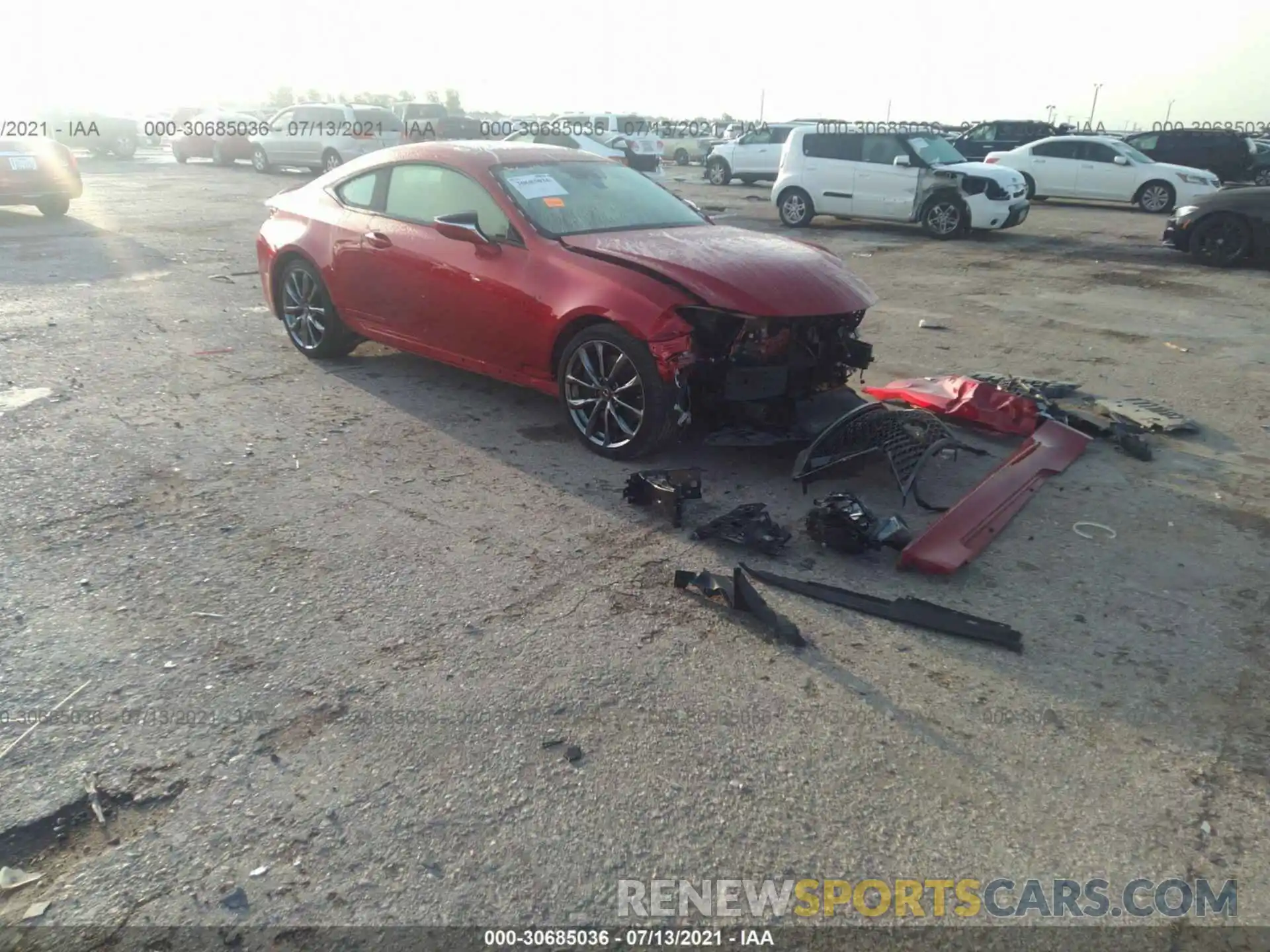 1 Photograph of a damaged car JTHGZ5BC5L5022154 LEXUS RC 2020