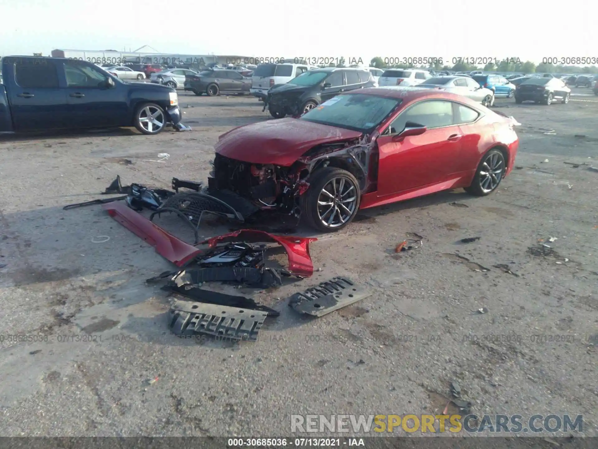 2 Photograph of a damaged car JTHGZ5BC5L5022154 LEXUS RC 2020