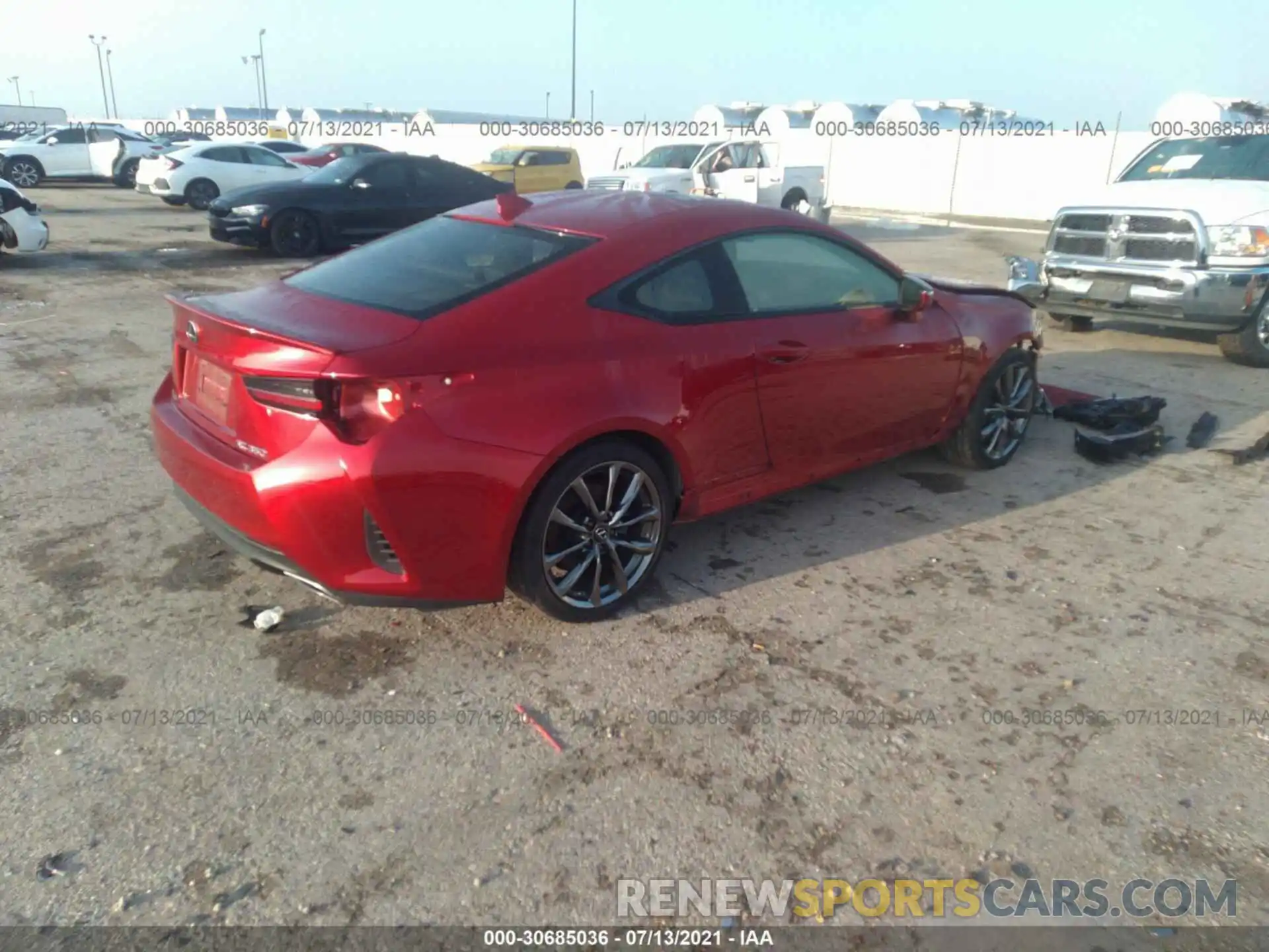 4 Фотография поврежденного автомобиля JTHGZ5BC5L5022154 LEXUS RC 2020