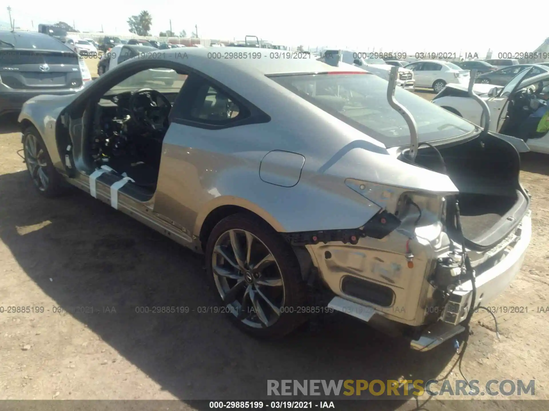 3 Photograph of a damaged car JTHGZ5BC5L5022297 LEXUS RC 2020