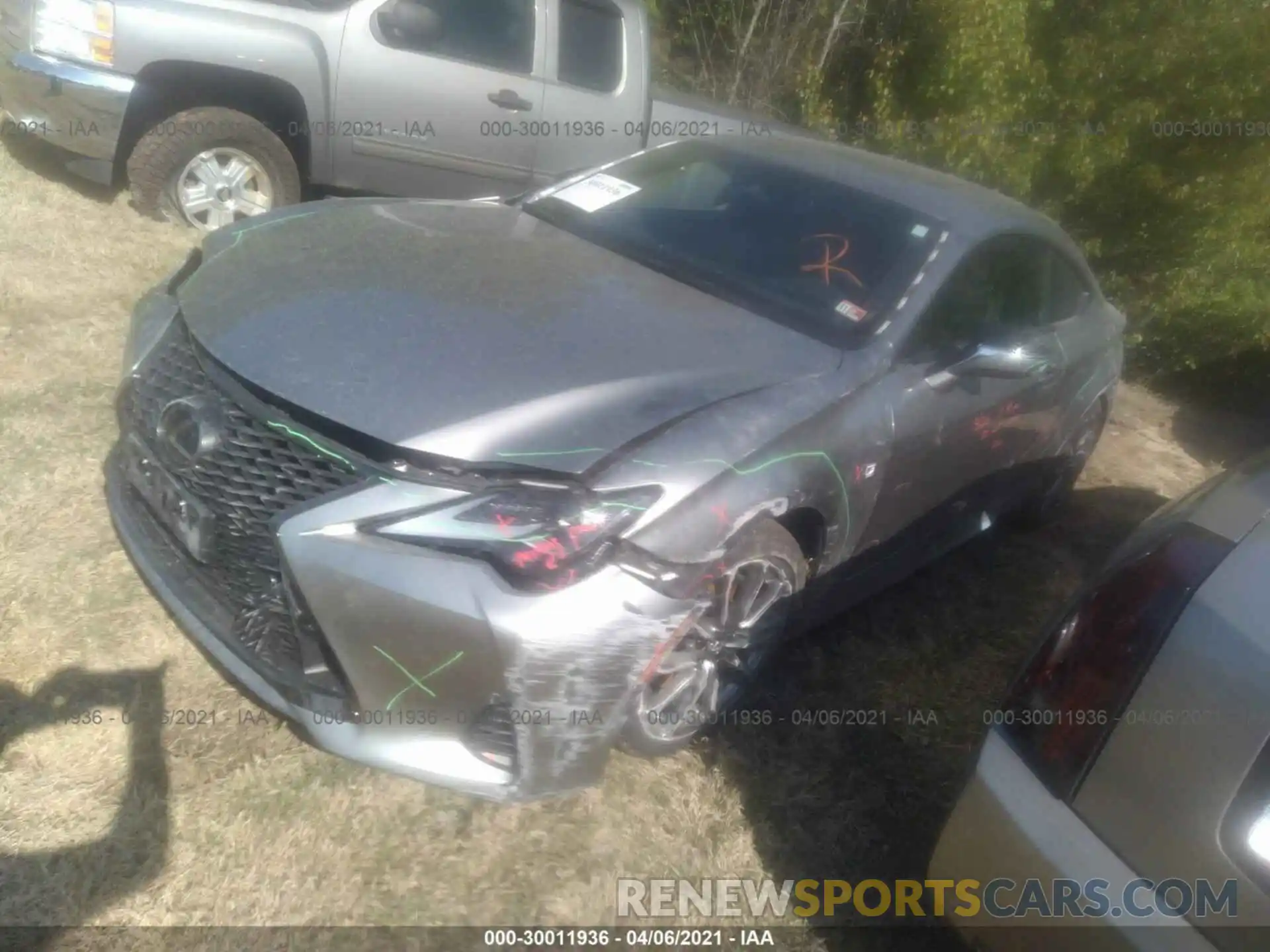 2 Photograph of a damaged car JTHG85EC0M5006153 LEXUS RC 2021