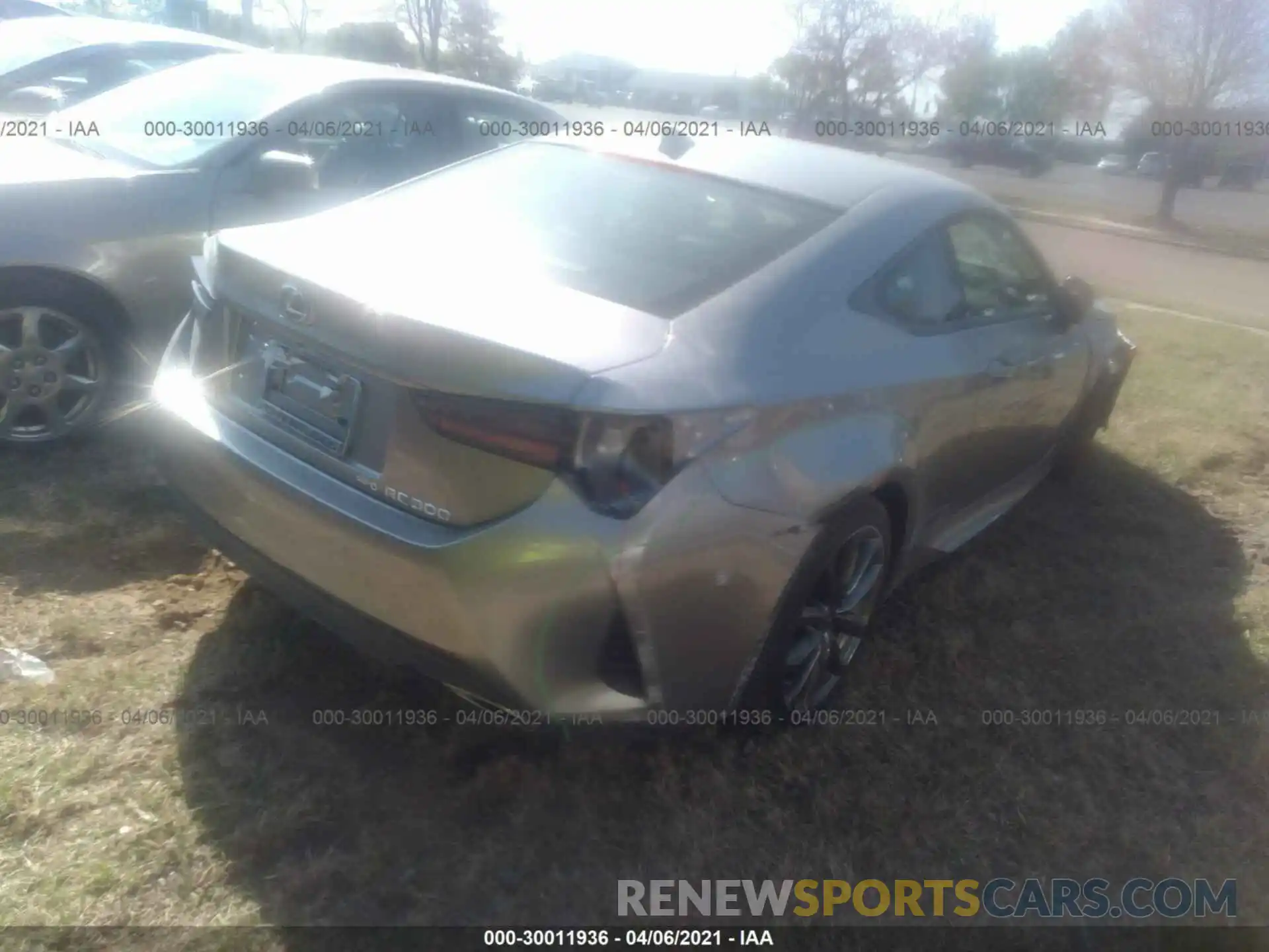 4 Photograph of a damaged car JTHG85EC0M5006153 LEXUS RC 2021