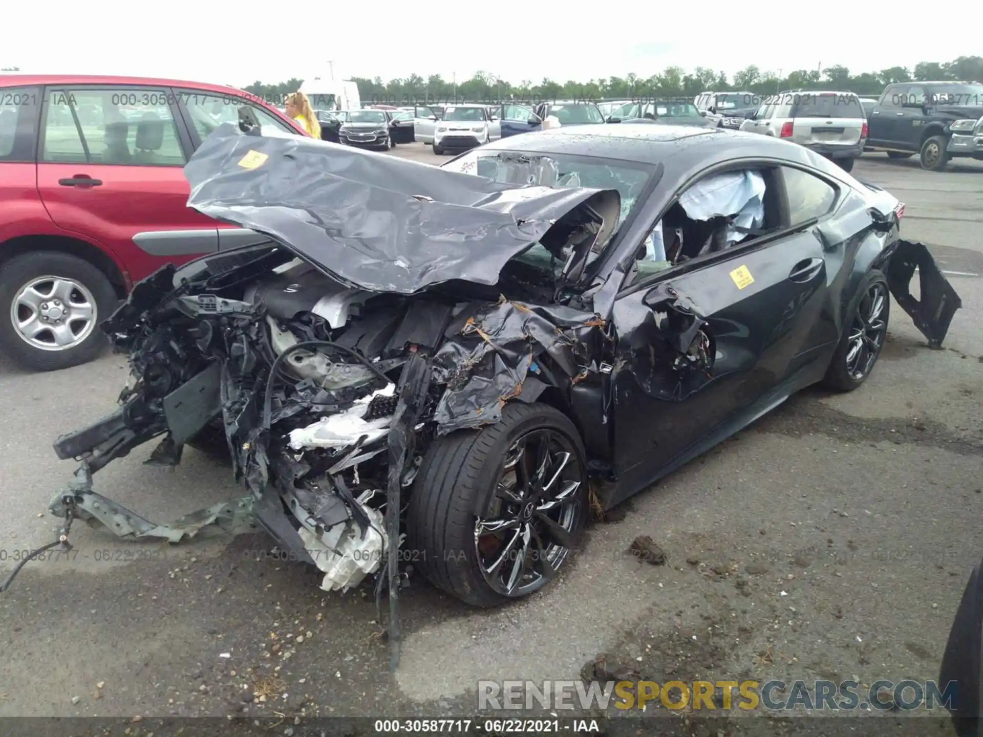 2 Photograph of a damaged car JTHGZ5BC8M5023459 LEXUS RC 2021