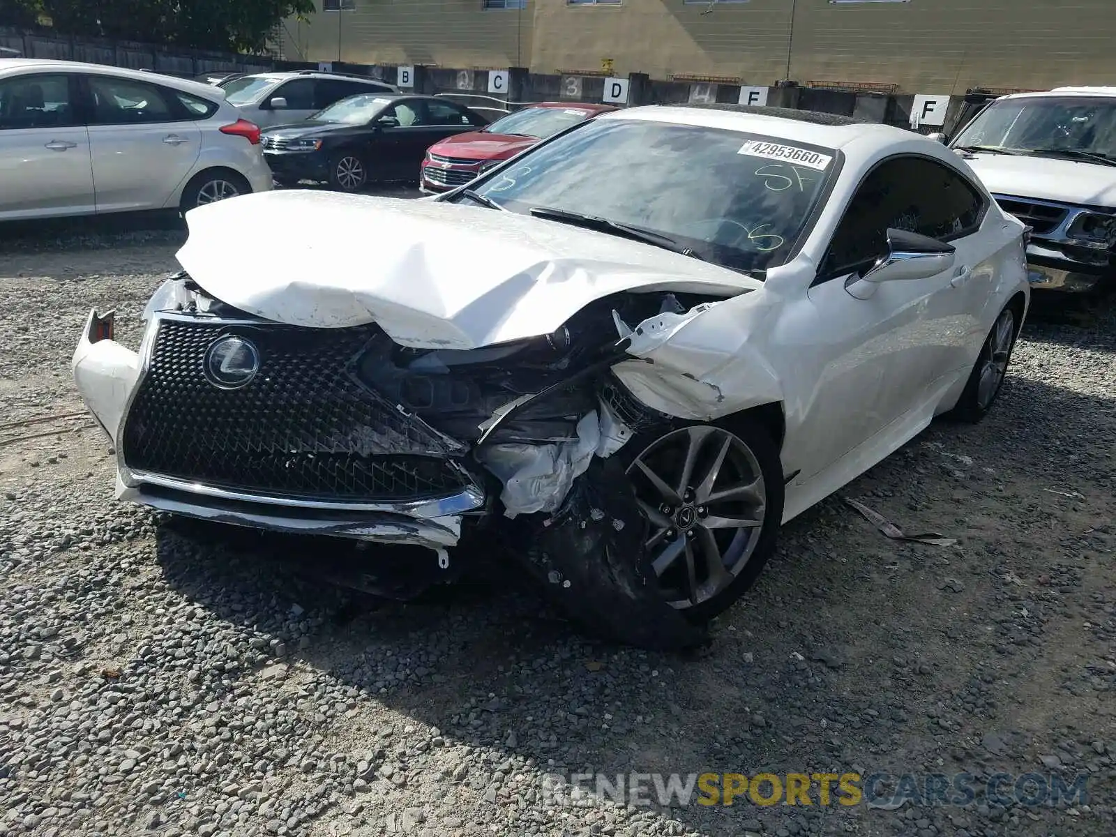 2 Photograph of a damaged car JTHAA5BCXL5010689 LEXUS RC 300 BAS 2020