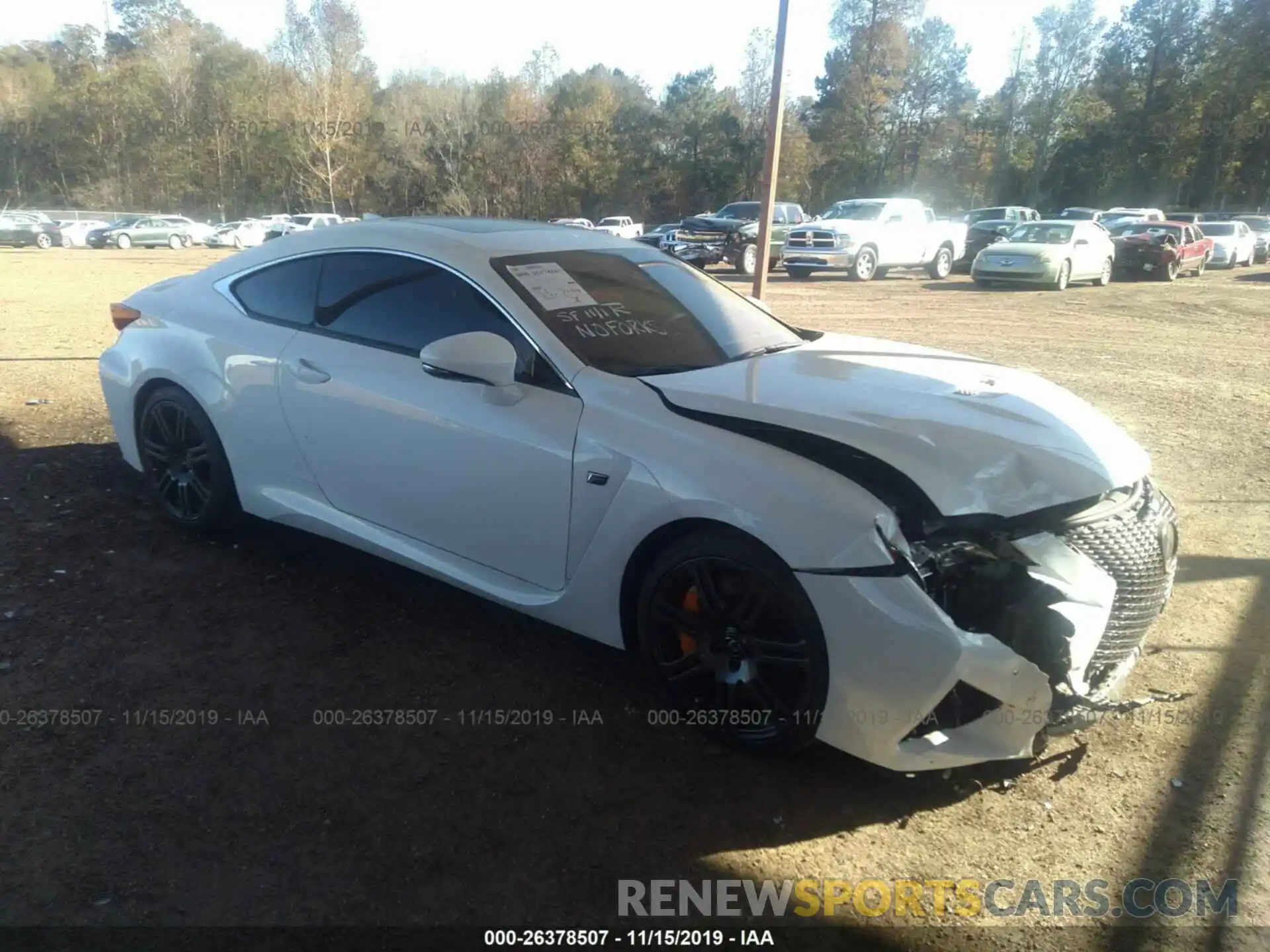 1 Photograph of a damaged car JTHHP5BC3K5007242 LEXUS RC-F 2019