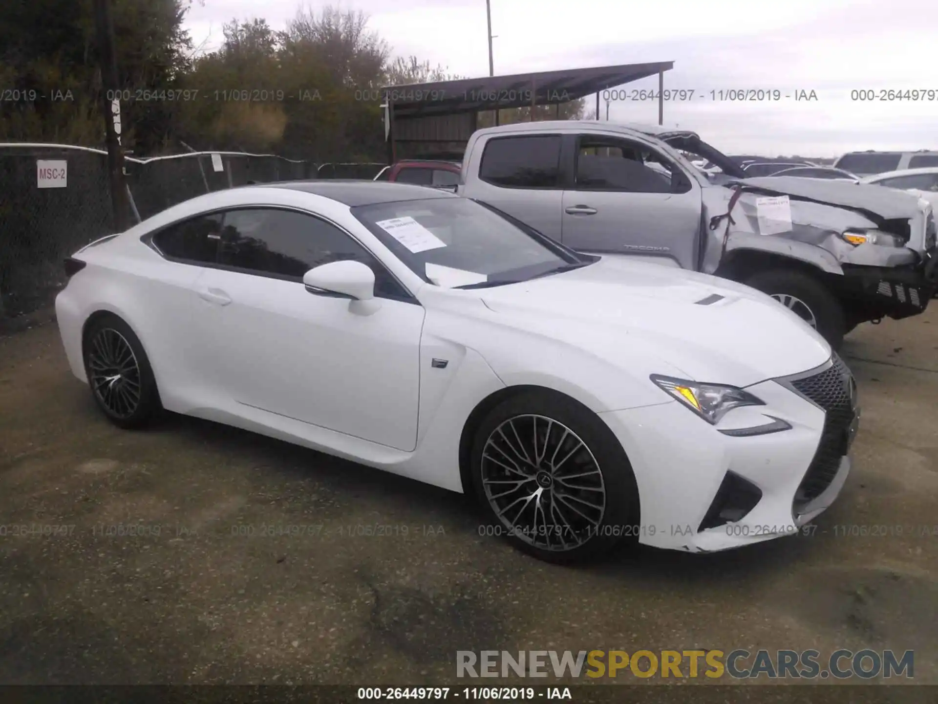 1 Photograph of a damaged car JTHHP5BCXK5007285 LEXUS RC-F 2019