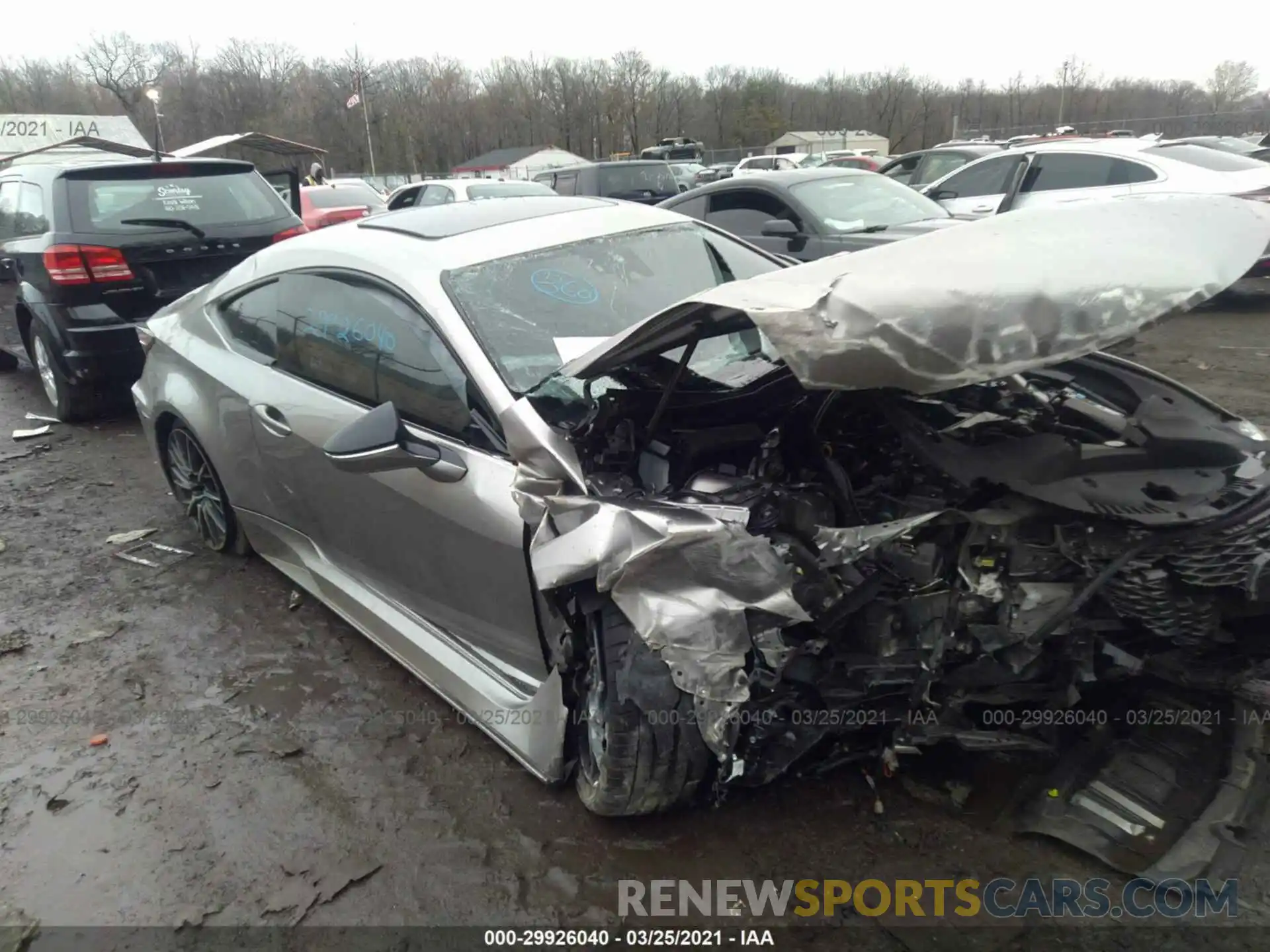 1 Photograph of a damaged car JTHDP5BC3L5007550 LEXUS RC F 2020