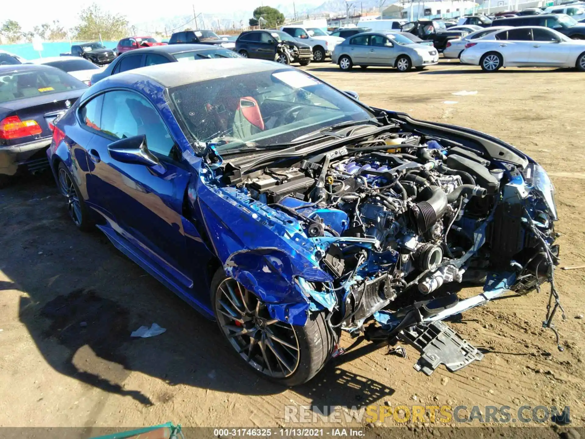 1 Photograph of a damaged car JTHJP5BC7M5008219 LEXUS RC F 2021