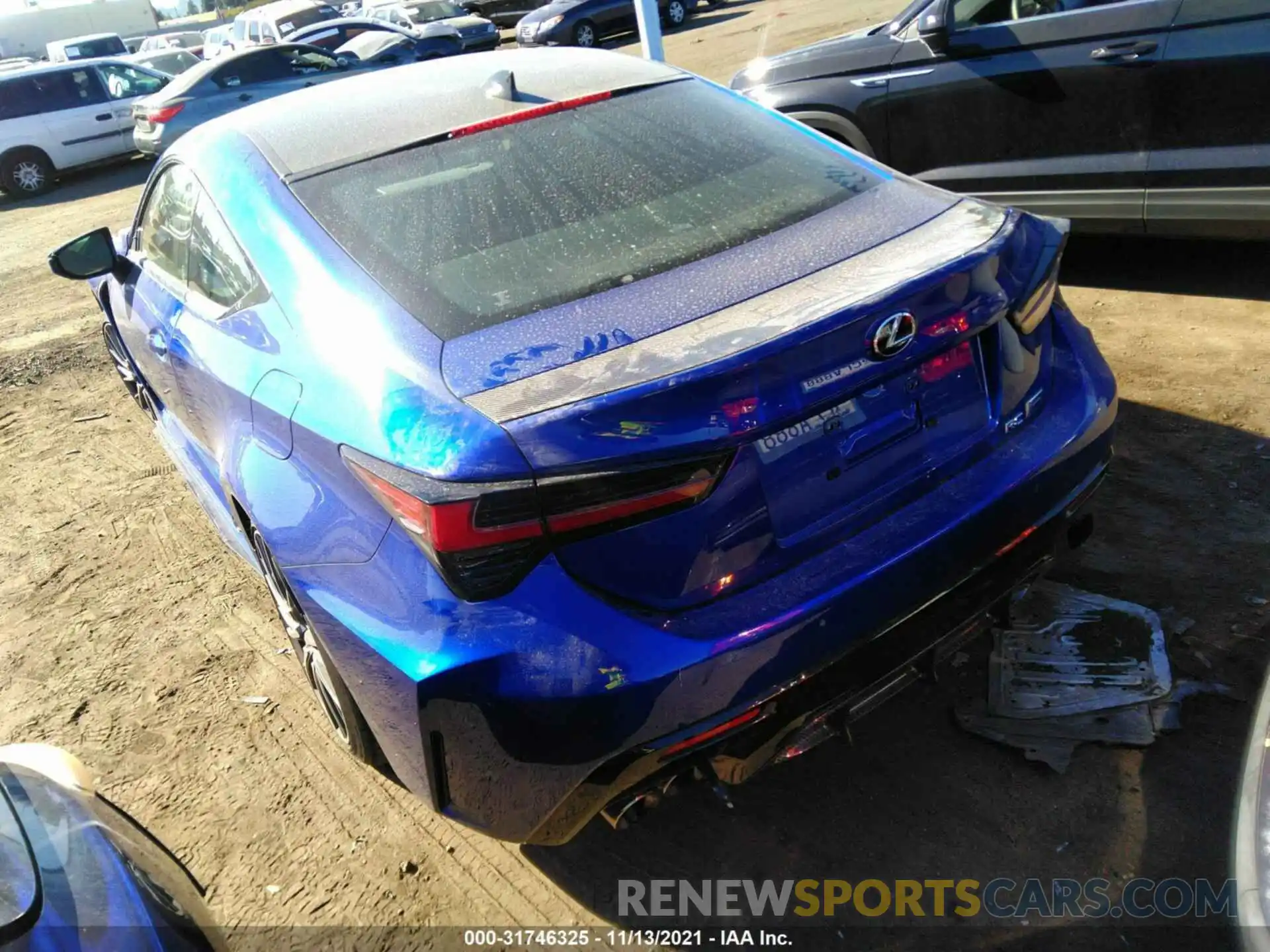 3 Photograph of a damaged car JTHJP5BC7M5008219 LEXUS RC F 2021