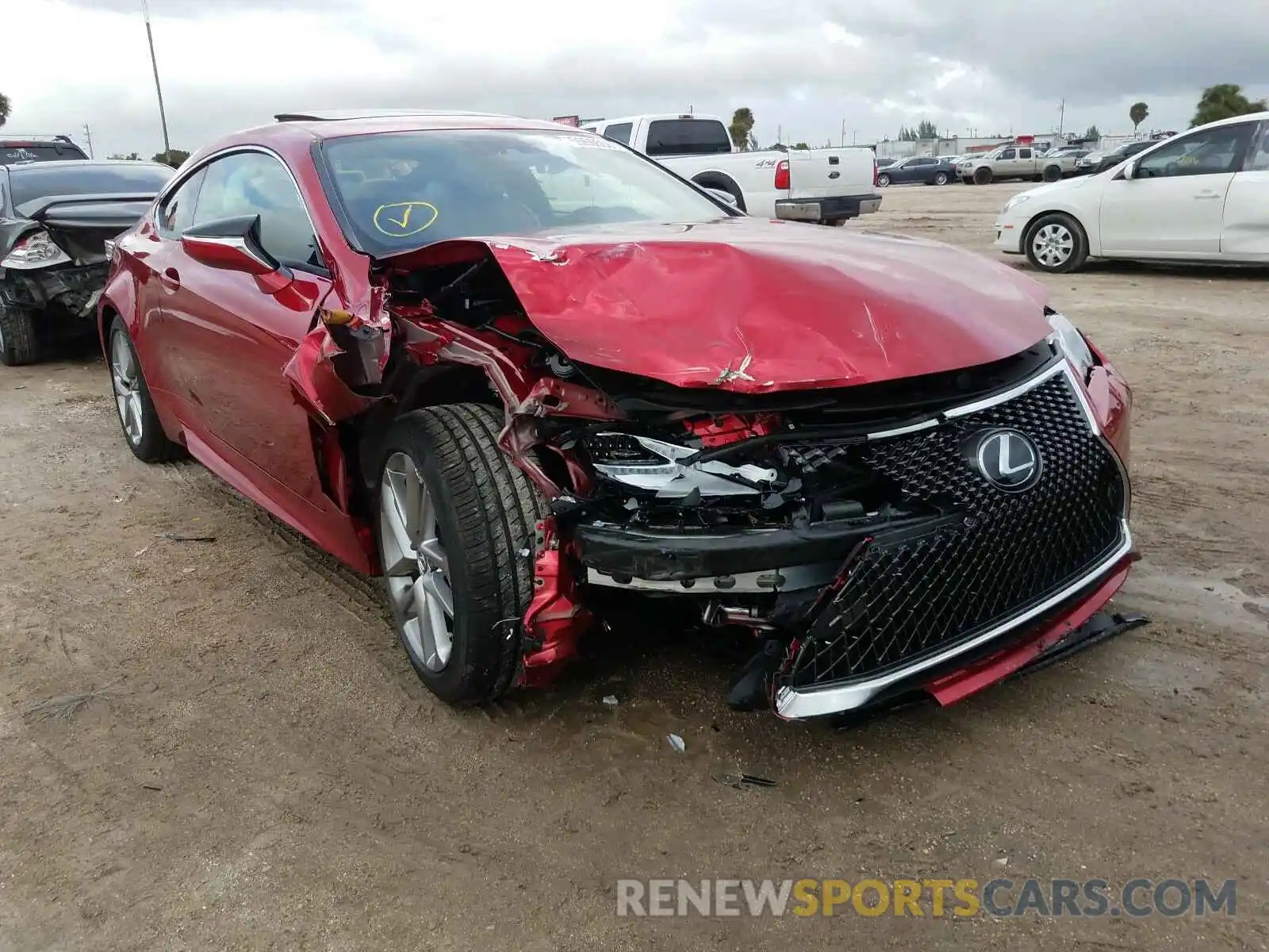 1 Photograph of a damaged car JTHAA5BC3L5011070 LEXUS RC300 2020